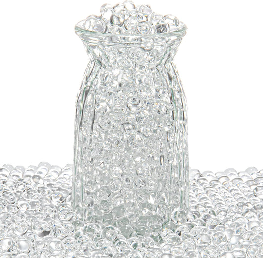 ZTML MS 60,000 Pieces Clear Water Gel Jelly Beads Clear Water Beads, Vase Fillers for Centerpieces, Floating Candle Making, Christmas New Year Decoration Floral Arrangement (Transparent)