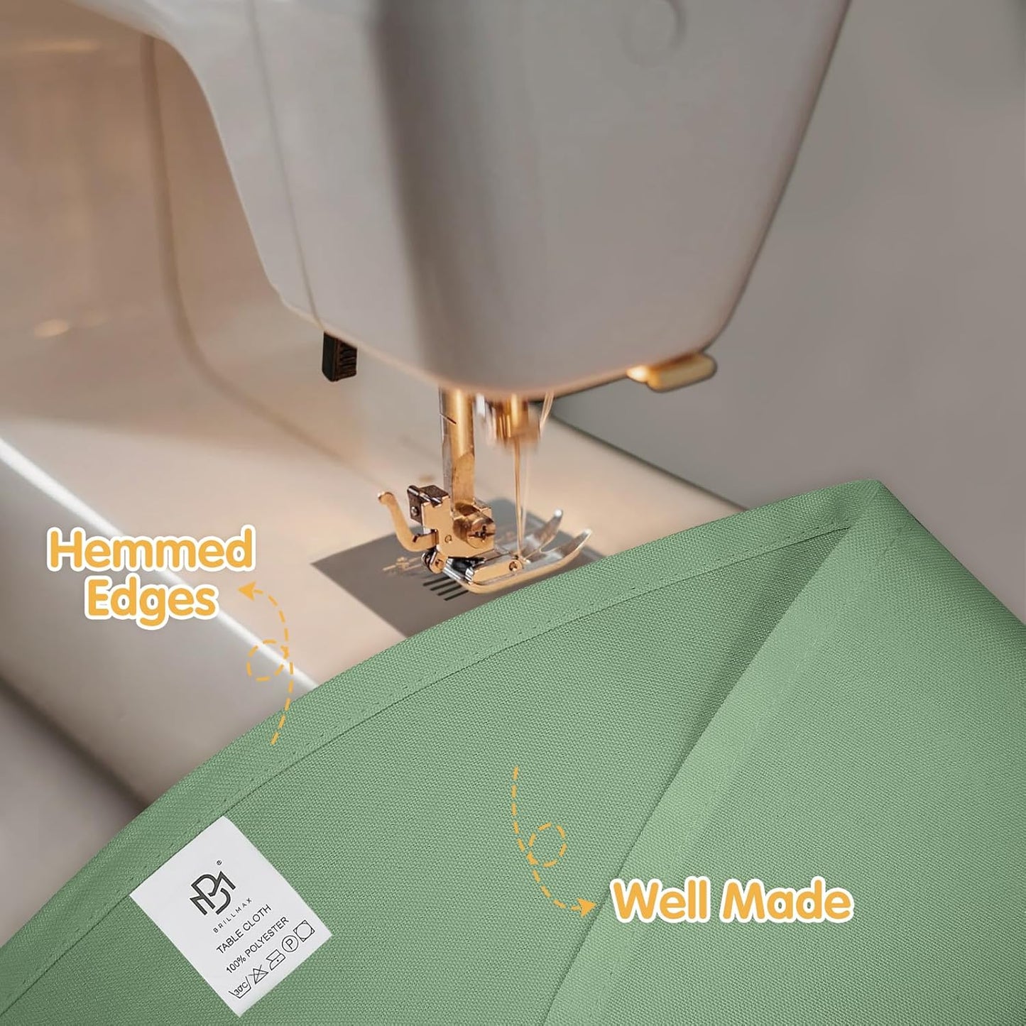 BRILLMAX 6 Pack Sage Green Round Tablecloths 132 Inch - Circle Bulk Linen Polyester Fabric Washable Table Cloth Cover for Wedding Reception Banquet Birthday Party Buffet Restaurant