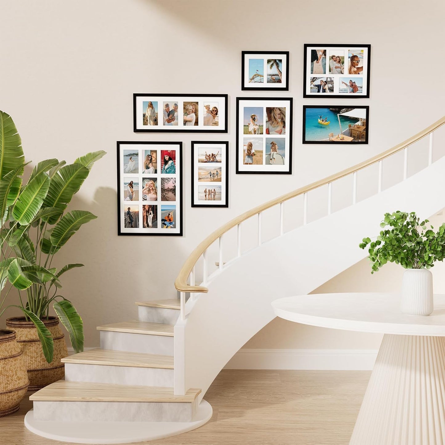 Vittanly 11x14 Collage Picture Frame, Displays 5Pcs 4x6 Pictures with Mat, Picture Frames Collage Wall Decor, Black, 1 Pack