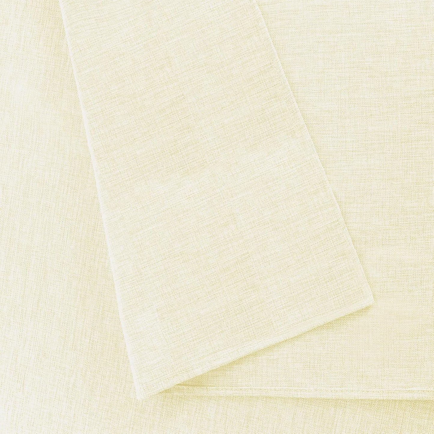 Hiasan 2 Pack Faux Linen Rectangle Tablecloth - Wrinkle and Stain Resistant Washable Table Cloth for Kitchen Dining Room Holiday Table Cover for Dinner, Champagne, 60 x 140 Inch