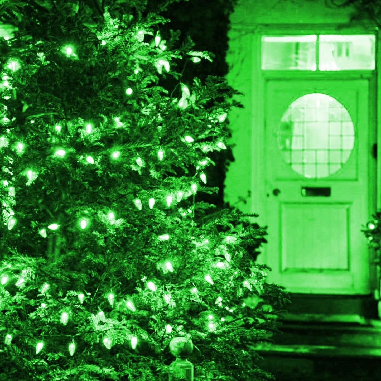 Dazzle Bright C6 Green Christmas Lights, 100 LED 33 FT Outdoor Christmas Lights Waterproof Plug in with 8 Modes for Indoor Xmas Tree Decorations