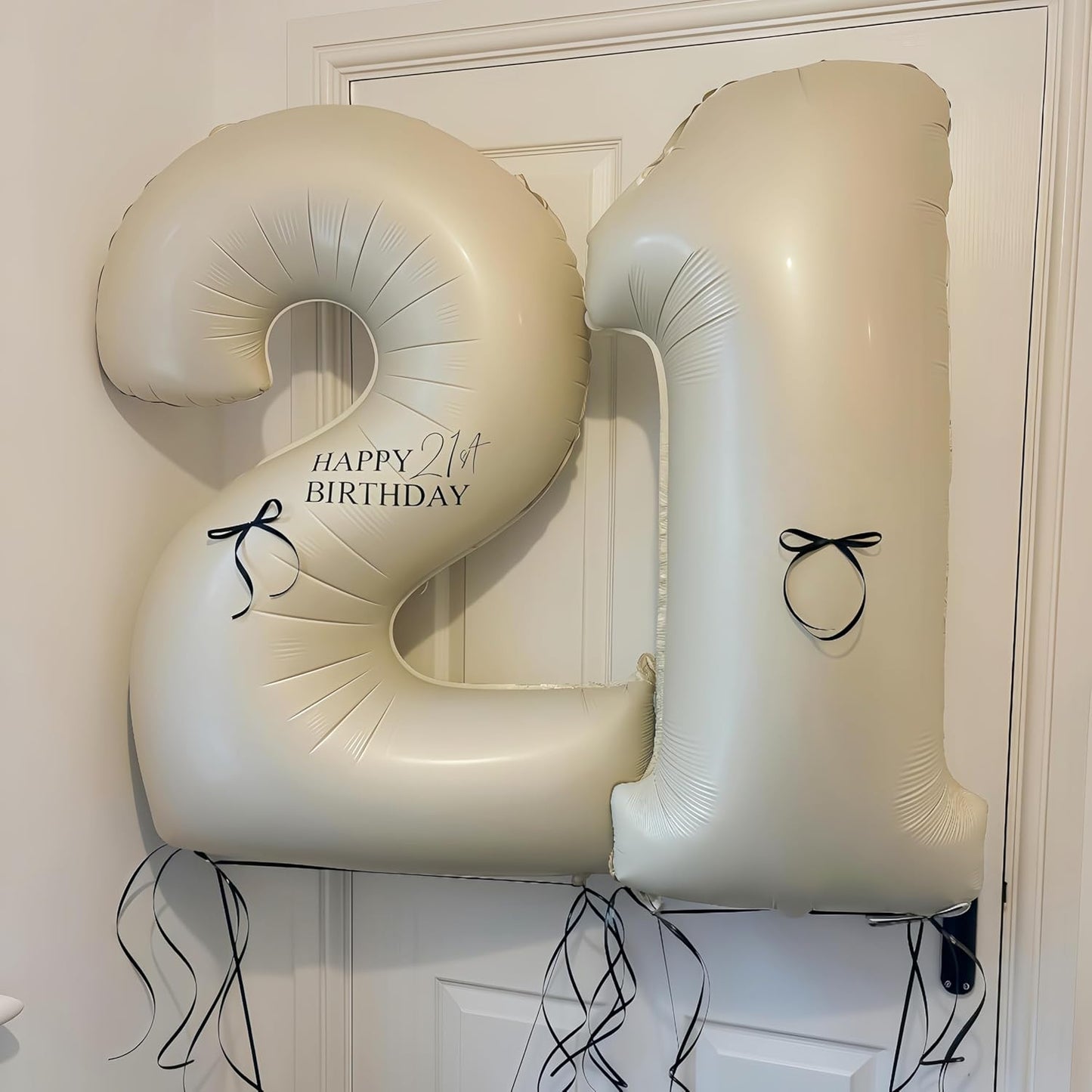 Cream 9 Balloon Number 40 Inch Cream White Number 9 Balloon Helium Mylar 9 Balloon for Birthday Party Decoration