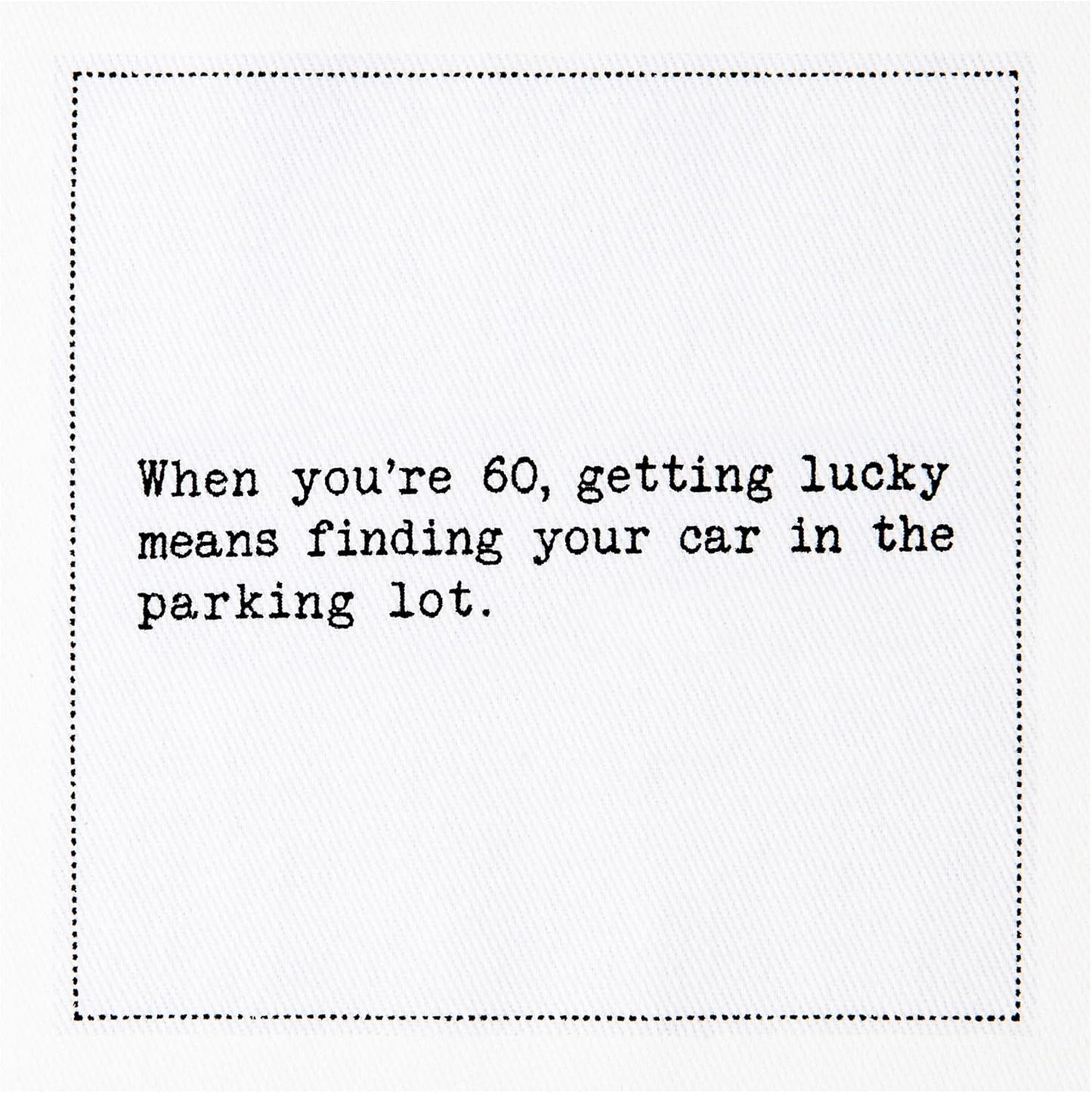 Five Star Napkins 60th Birthday Quotes White Cotton Cocktail Napkins, Beverage Napkins, Bar Napkins, Cloth Napkins, Party Napkins, Events, Holidays, Weddings, Birthdays, Disposable, 4.5" x 4.5"- (50x)