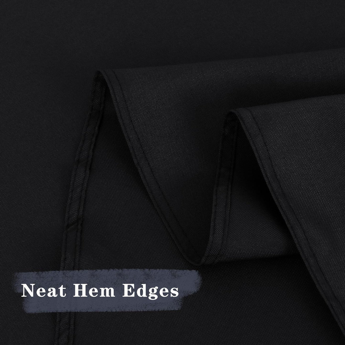 sancua 6 Pack Round Tablecloth 108 Inch Black, Stain and Wrinkle Resistant Table Cloth - Washable Polyester Table Cover for Dining Tables, Buffet Parties and Camping