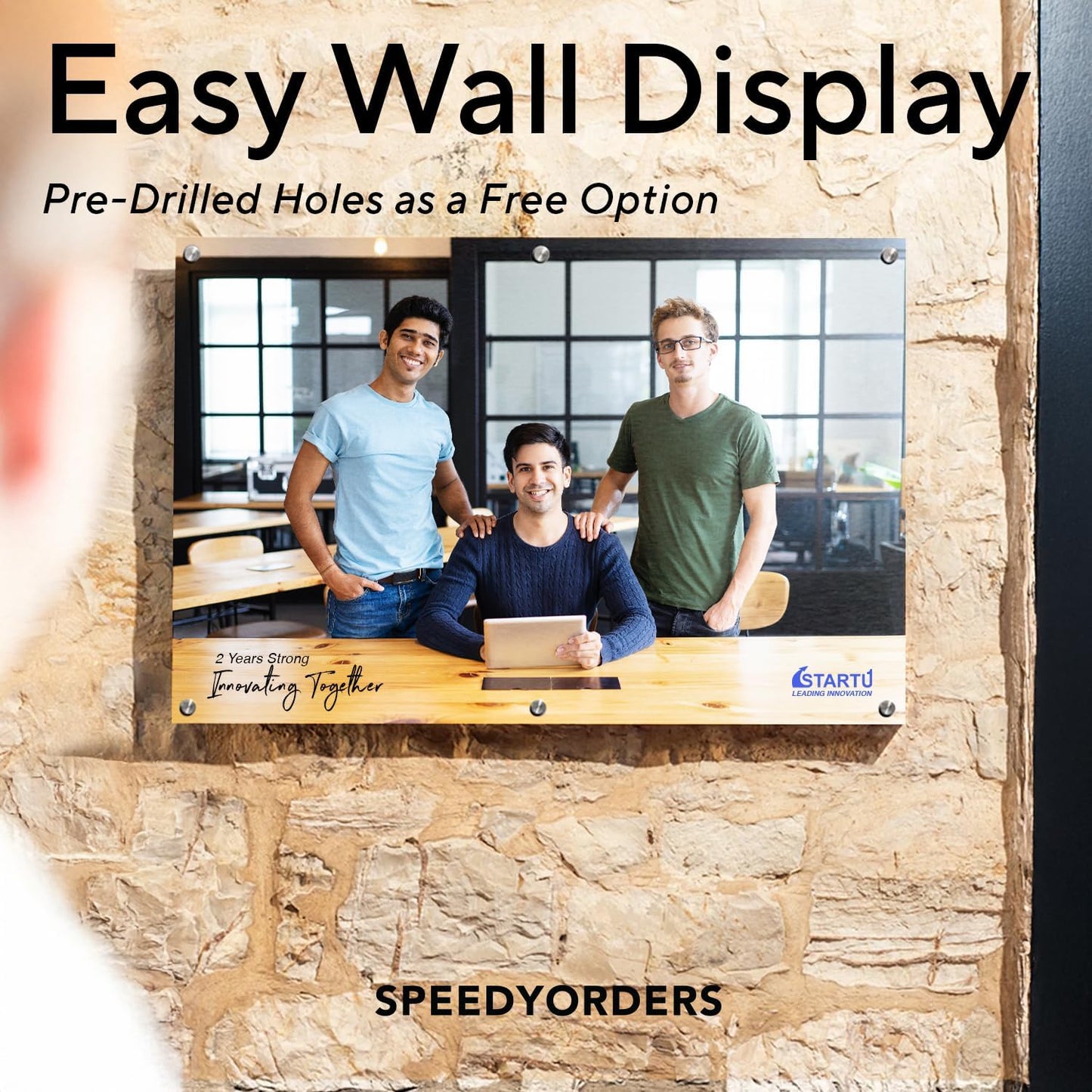 Custom Outdoor Metal Sign, Personalized Aluminum Safety and Business Signs, Waterproof (Picture, 36x24 In) - White Aluminum