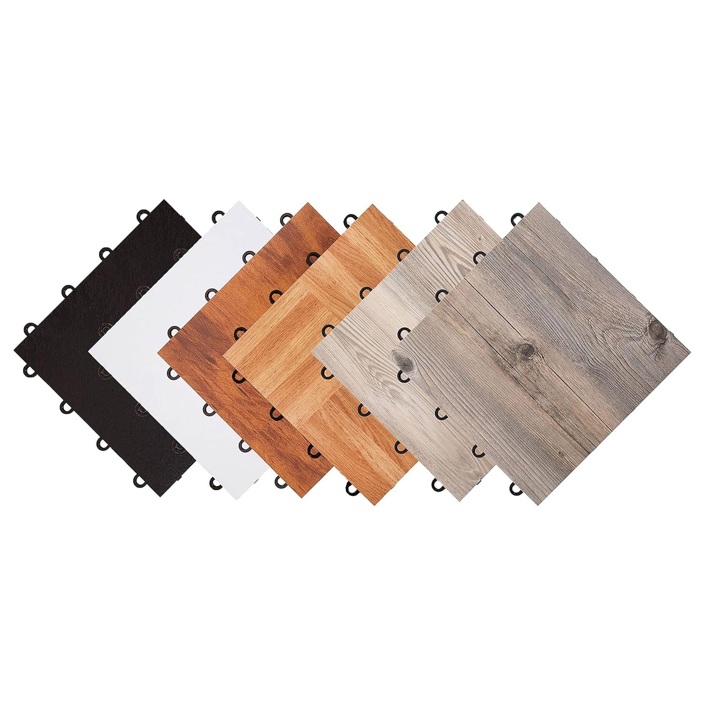 IncStores 3/8" Thick Snap Together Dance Flooring | 12"x12" Printed Vinyl Dance Floor for Practice & Performance | Oak | 20 Tile Pack