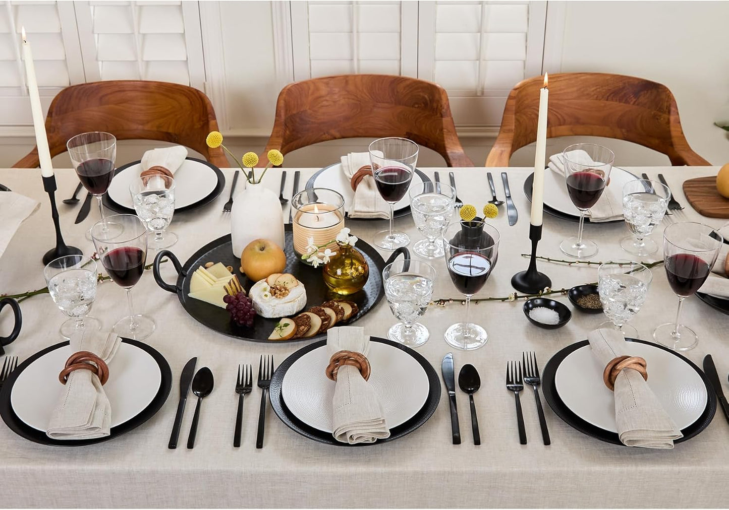 Solino Home Light Natural Linen Tablecloth 60 x 108 Inch - Classic Hemstitch, 100% Pure Linen Rectangular Tablecloth - Machine Washable Table Cloth for Fall, Autumn, Thanksgiving, Christmas, Holiday