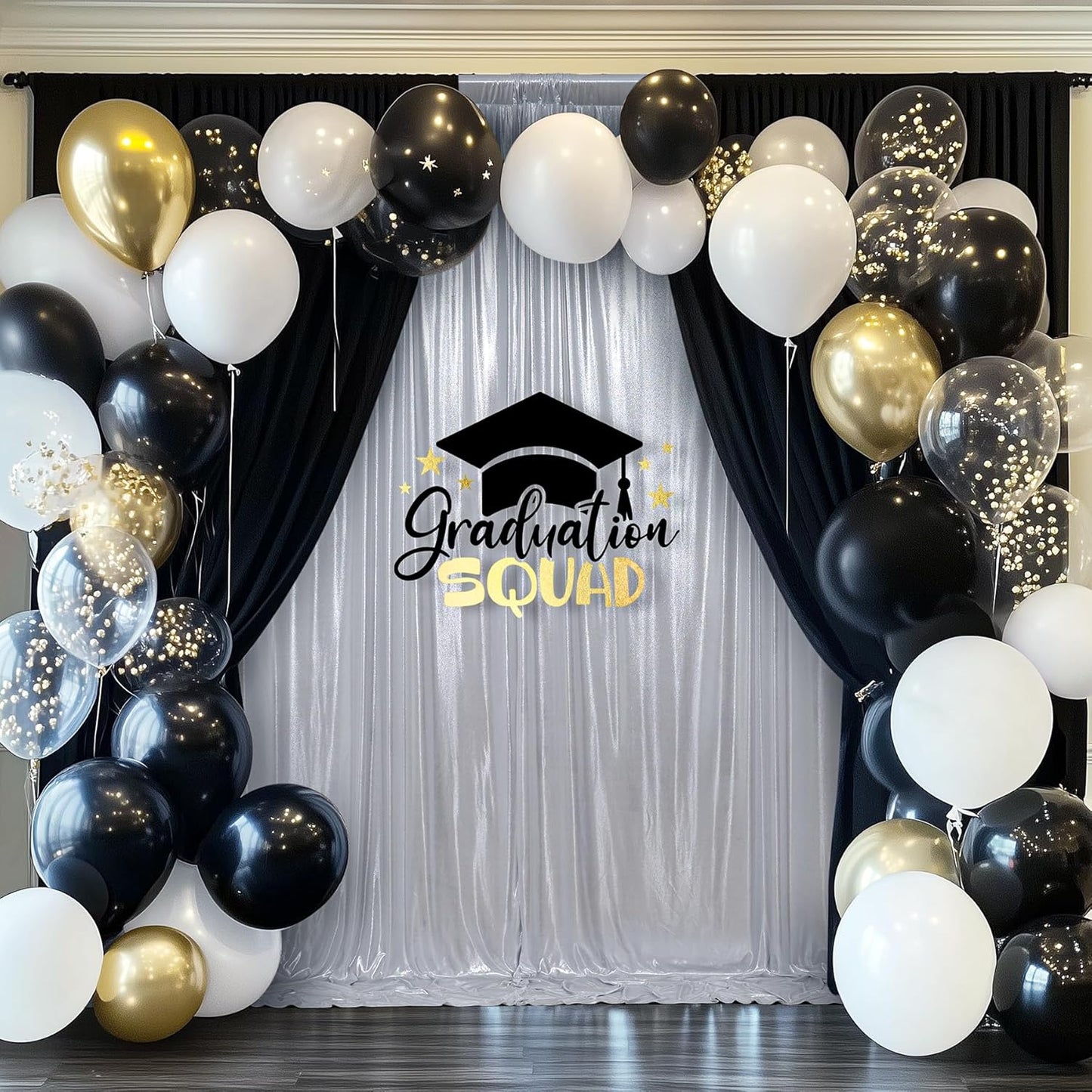 Outpain 10x10ft Silver Sequin Backdrop Curtains -Heavy Duty Gold Photography Backdrops with Non-Shedding Glitter, Wrinkle-Free Stage Drapes for Wedding/Christmas/Studio Shoots (5x10ft 2 Panels)