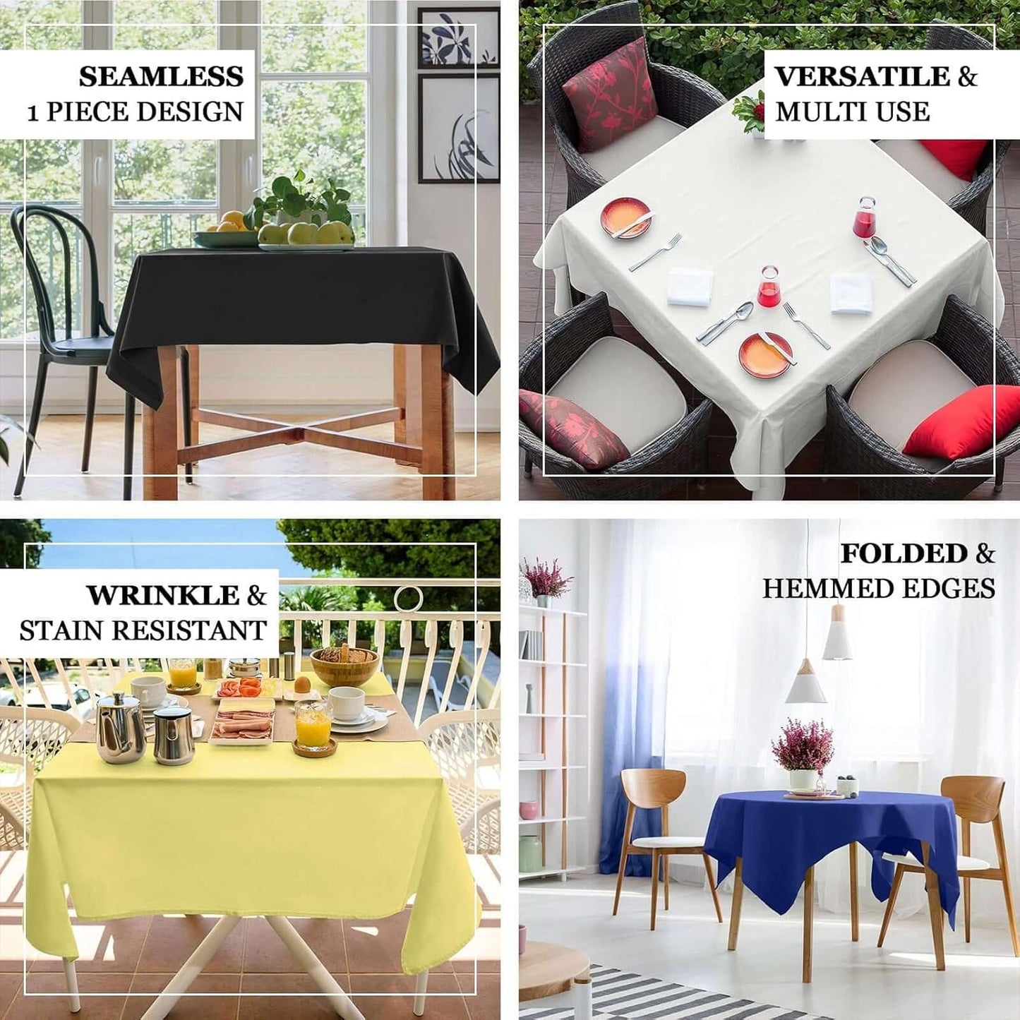 Efavormart 54x54 Eucalyptus Sage Green Wholesale Linens Seamless Polyester Square Linen Tablecloth for Wedding Banquet Party Restaurant