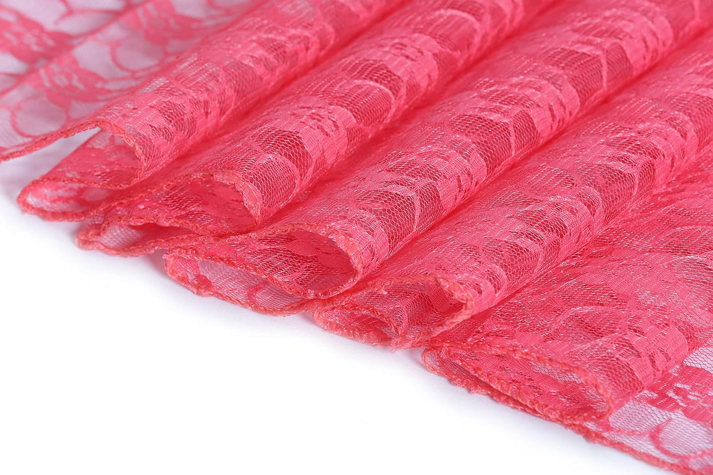 MDS Pack of 12 Wedding 12 x 108 inches Satin Table Runner for Wedding, Decorations for Birthday Parties, Banquets, Graduations, Engagements, Runners fit Rectangle, Round Table- Coral