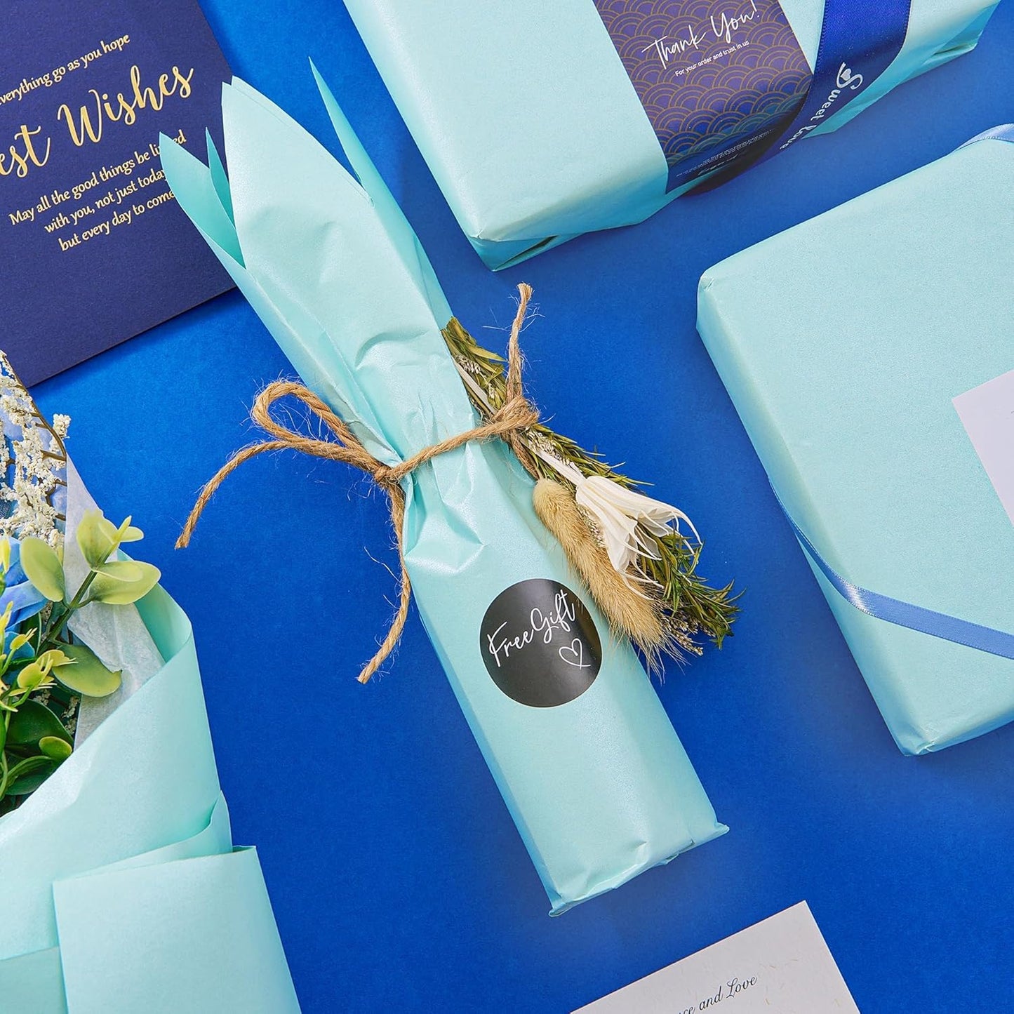 Matte Wrapping Paper Roll - Solid Color Pearly 17.3Inches X 39.4Feet Light Blue Shimmer Gift Wrapping Paper Roll Elegant Lustre Paper for Wedding,Valentine's Day,Birthday, Christmas PAP11LB