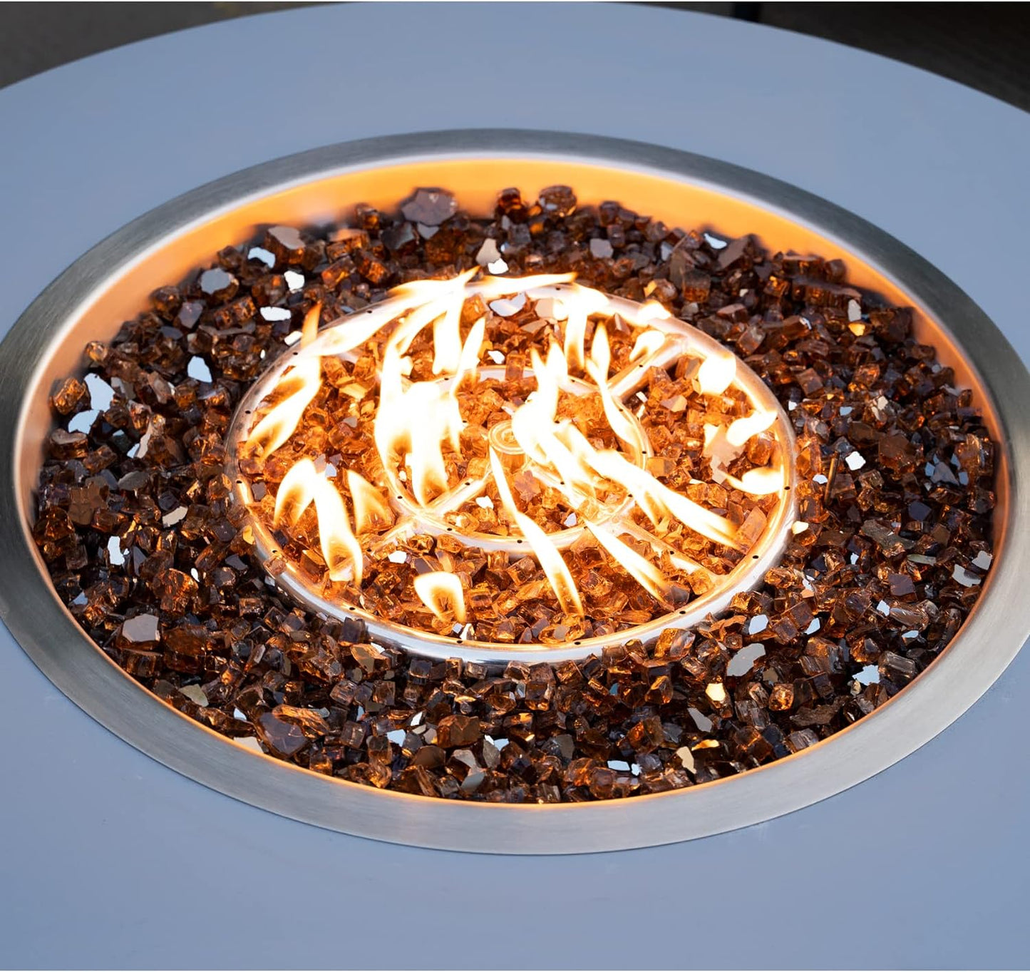 Stanbroil 10-Pound Fire Glass - 1/2 inch Reflective Tempered Fire Glass for Fireplace Fire Pit, Copper Reflective