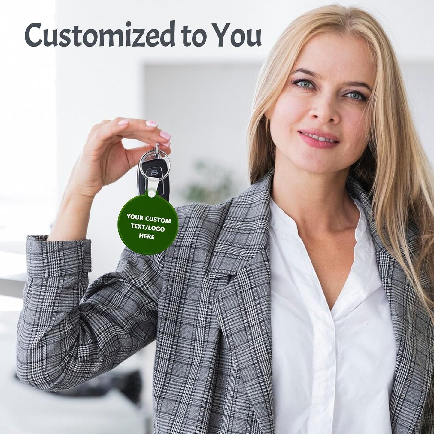 Custom Round Soft Keychains 150 Pack, Personalized Logo, Text Bulk - Perfect for Tradeshows, Party Favors, Events - Customizable Key Tags