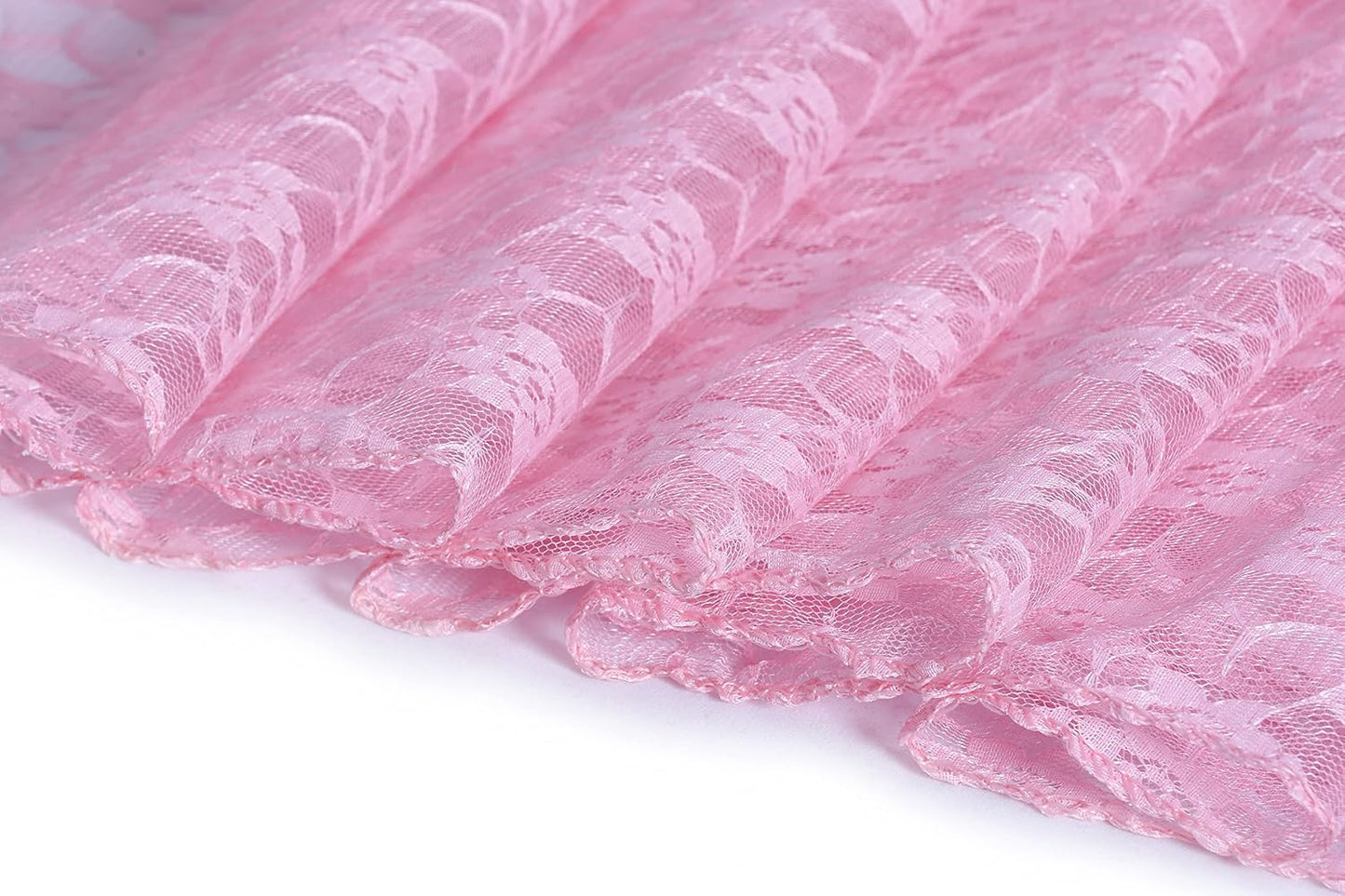 MDS Pack of 12 Wedding 12 x 108 inches Satin Table Runner for Wedding, Decorations for Birthday Parties, Banquets, Graduations, Engagements, Runners fit Rectangle, Round Table- Blush Pink