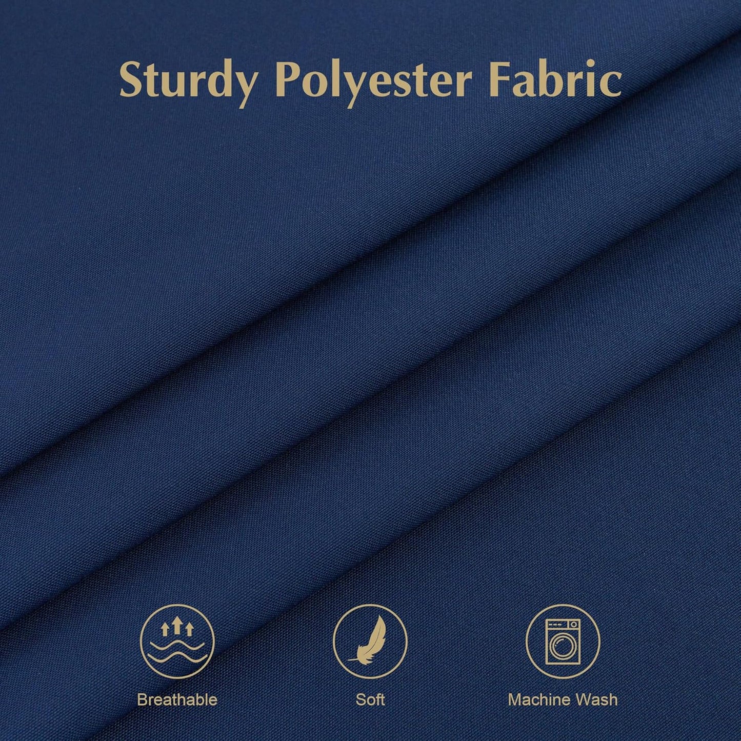 2 Pack Small Square Navy Polyester Tablecloth 24X24 Inch for End Table, Coffee Table, Nightstand