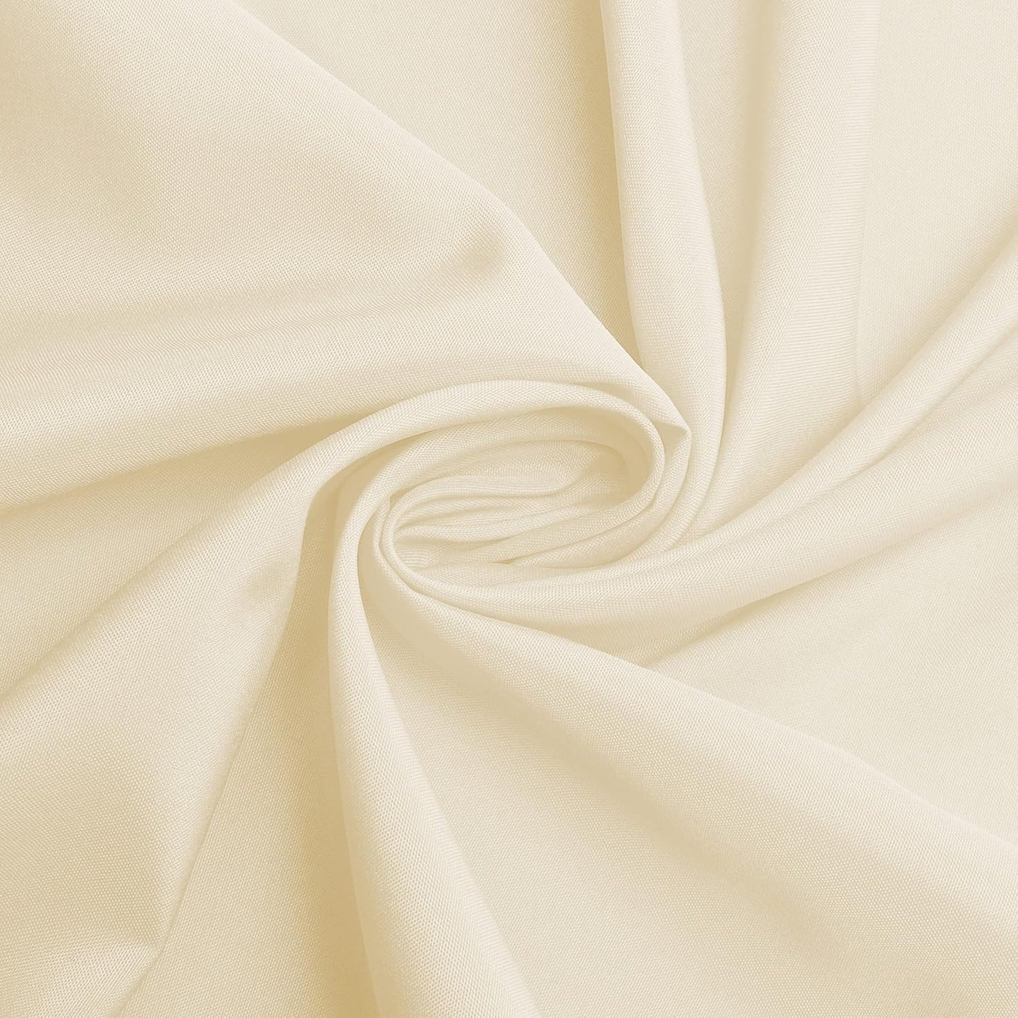 sancua Round Tablecloth - 108 Inch - Water Resistant Spill Proof Washable Polyester Table Cloth Decorative Fabric Table Cover for Dining Tables, Buffet Parties and Camping, Beige