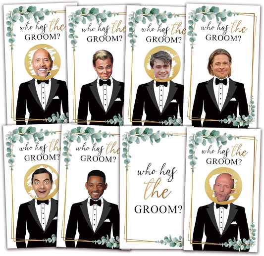 Bridal Shower Scratch Off Game Cards, Who Has The Groom, 41Pcs Watercolor Greenery Wedding Shower Scratch Off Games, 3.5"x 2.1" Bachelorette Party Favor Decor, Engagement Party Ideas Activities-A07