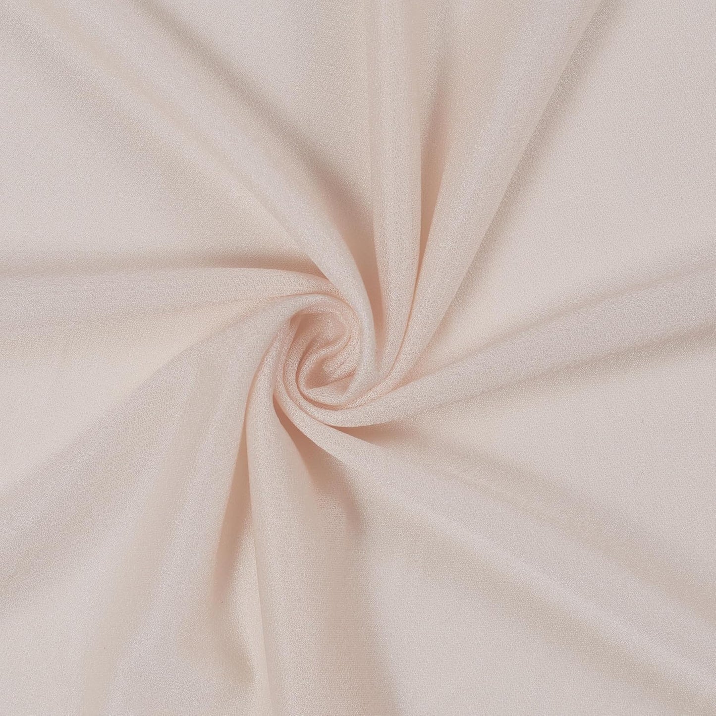 VDS Pack of 2 Panel (30 Inch X 100 Feet) Wedding Arch Draping Fabric Sheer Chiffon Fabric Drapery for Wedding Ceremony Reception Swag Backdrop Canopy Chuppah ARBO Altars Decoration (Nude)