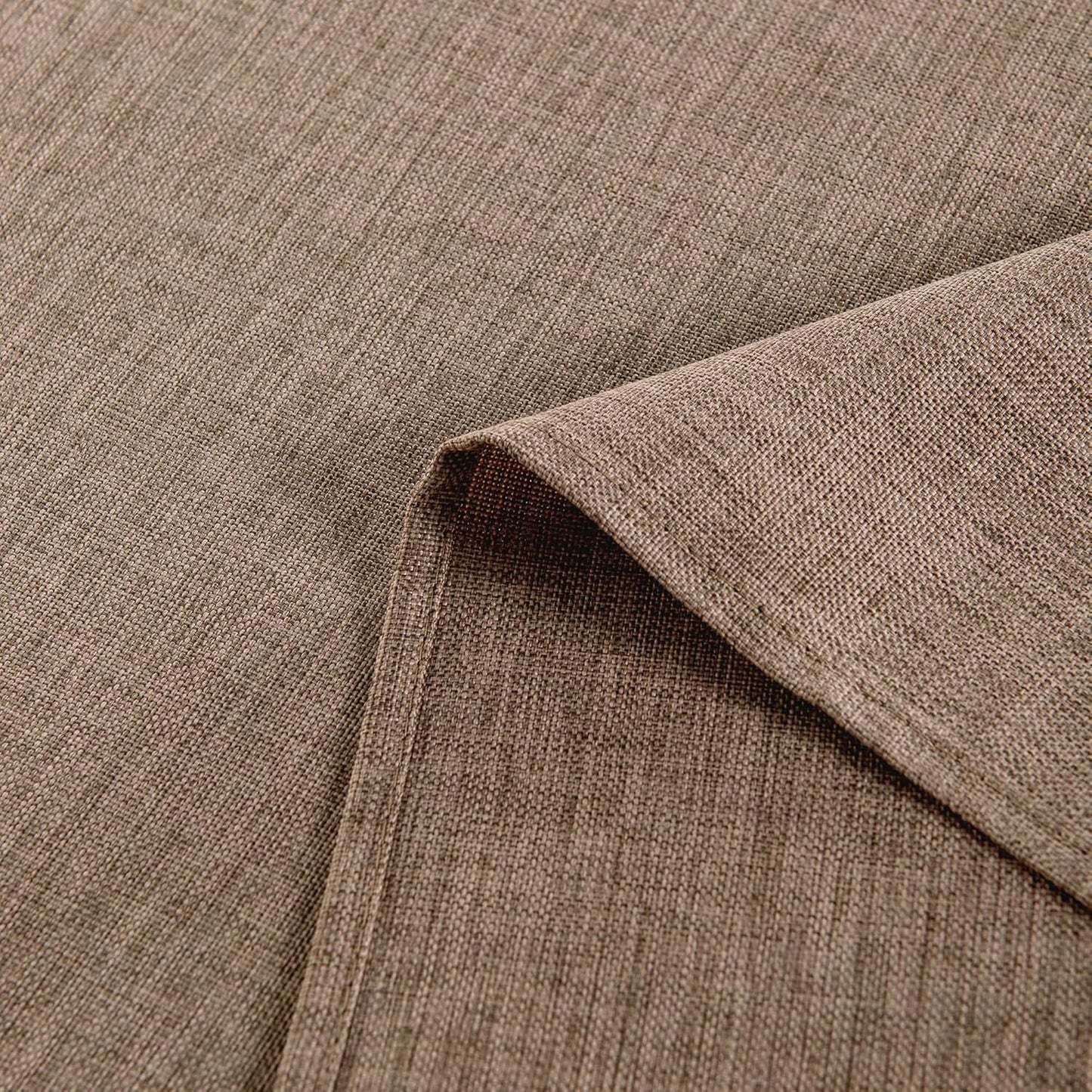 Hiasan Faux Linen Rectangle Tablecloth - Wrinkle and Stain Resistant Washable Table Cloth for Kitchen Dining Room Holiday Table Cover for Party Dinner, Khaki, 70 x 108 Inch