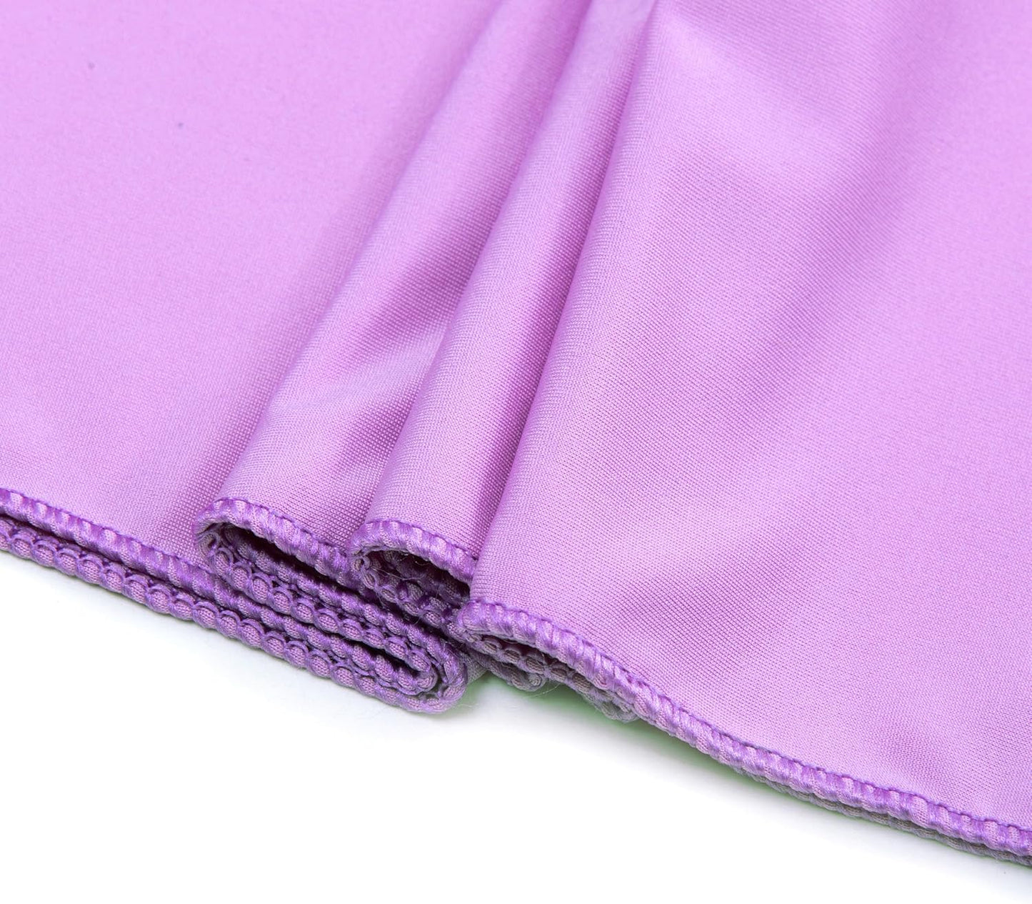 MDS Pack of 10 Spandex Chair Sashes Bows Elastic Stretch Dining Chair Bands Ties Without Slider Buckle Universal fits for Wedding Baby Shower Birthday Party Banquet Event Decoration - Light Purple