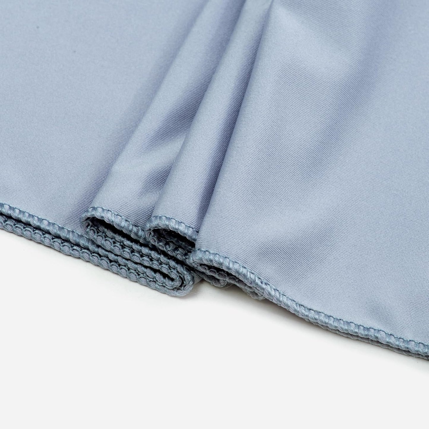 VDS Pack of 100 PCS | Dusty Blue | Spandex Chair Sashes Bows Without Buckle | Stretch Elastic Banquet Universal Folding Chair Band Tie with for Wedding Party Conference Celebration Event Decoration