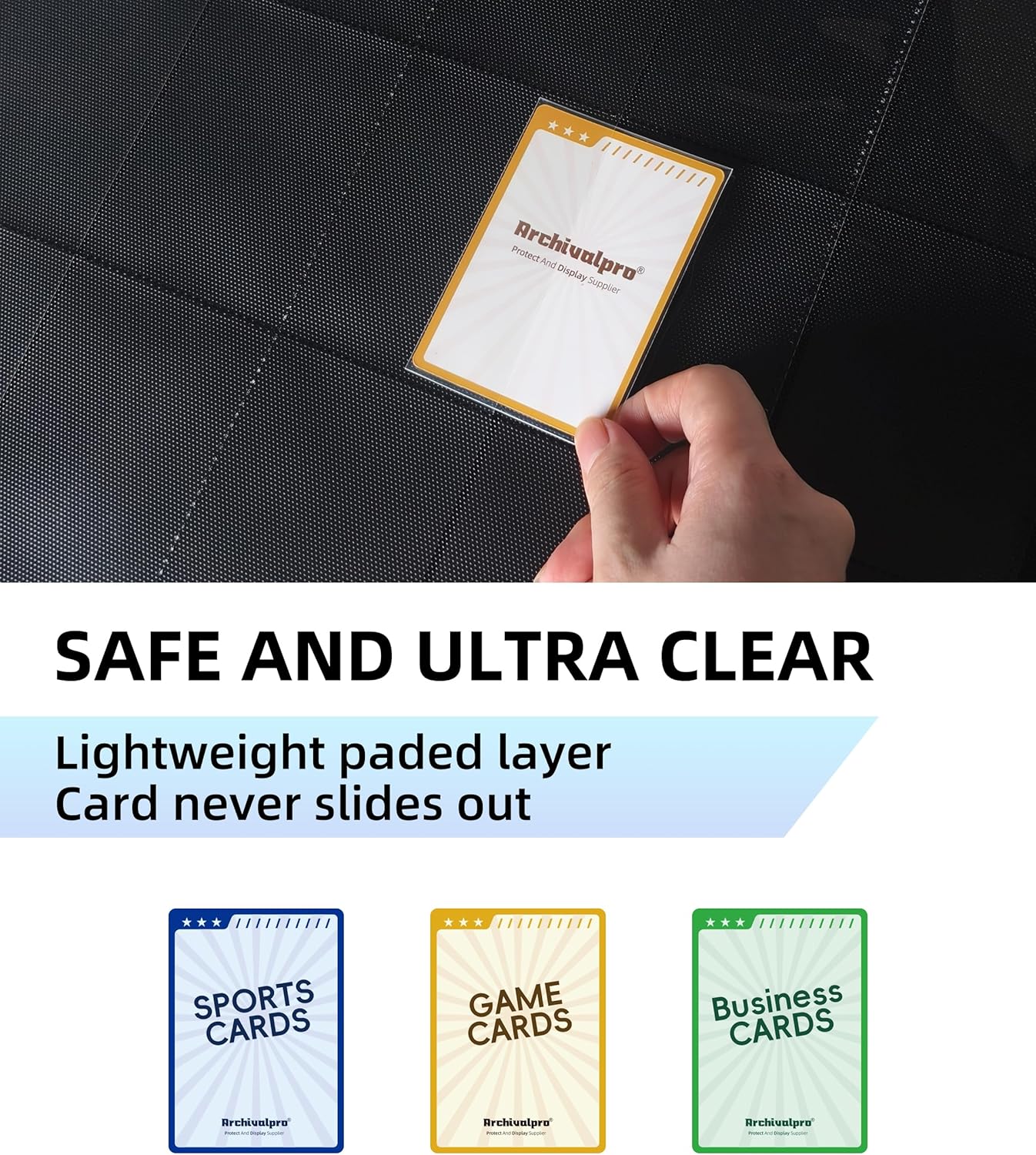 20 Pockets Premium Card Binder 1280 Cards Trading Card Binders Side Load Card Storage Display Album(20 Pocket 1280 Card Slot,Black)