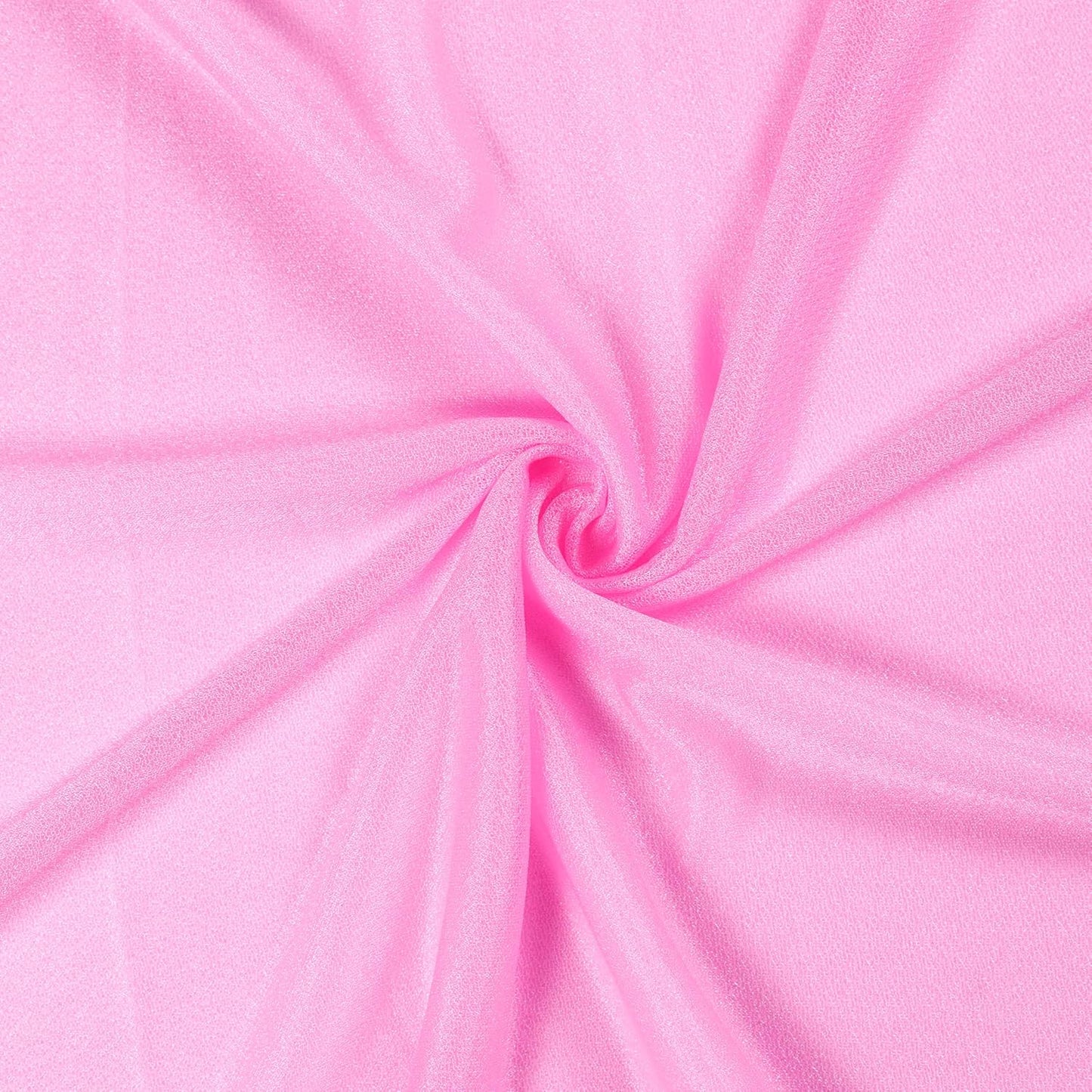 VDS Pack of 2 Panel (30 Inch X 20 Feet) Wedding Arch Draping Fabric Sheer Chiffon Fabric Drapery for Wedding Ceremony Reception Swag Backdrop Canopy Chuppah ARBO Altars Decoration (Bubblegum)
