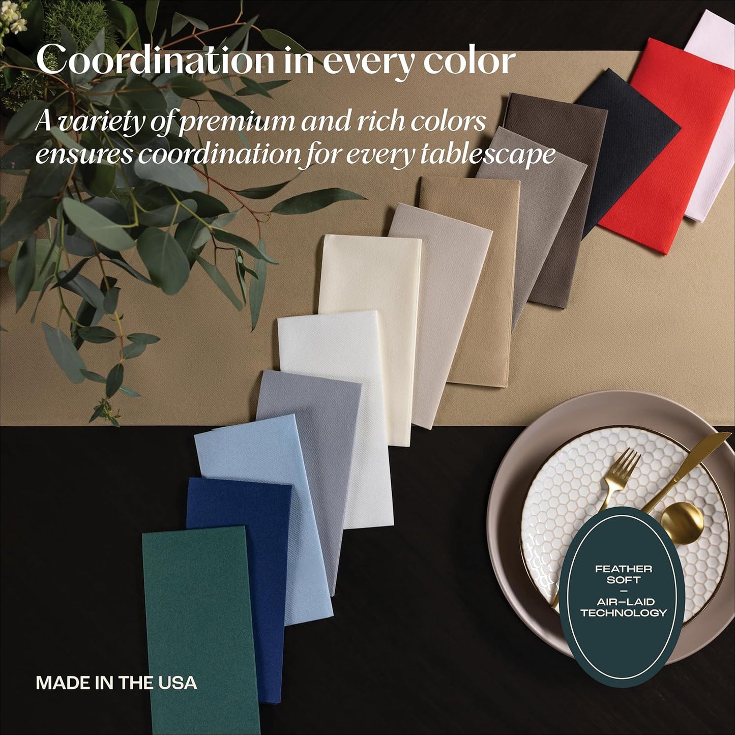 200-Pack Disposable Linen-Feel Red Napkins, 12" x 17" Cloth-Like Paper Dinner Napkins For Wedding, Bathroom, Party Or Event