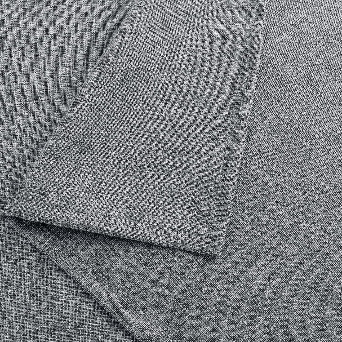 Hiasan Faux Linen Rectangle Tablecloth - Wrinkle and Stain Resistant Washable Table Cloth for Kitchen Dining Room Holiday Table Cover for Party Dinner, Grey, 54 x 120 Inch