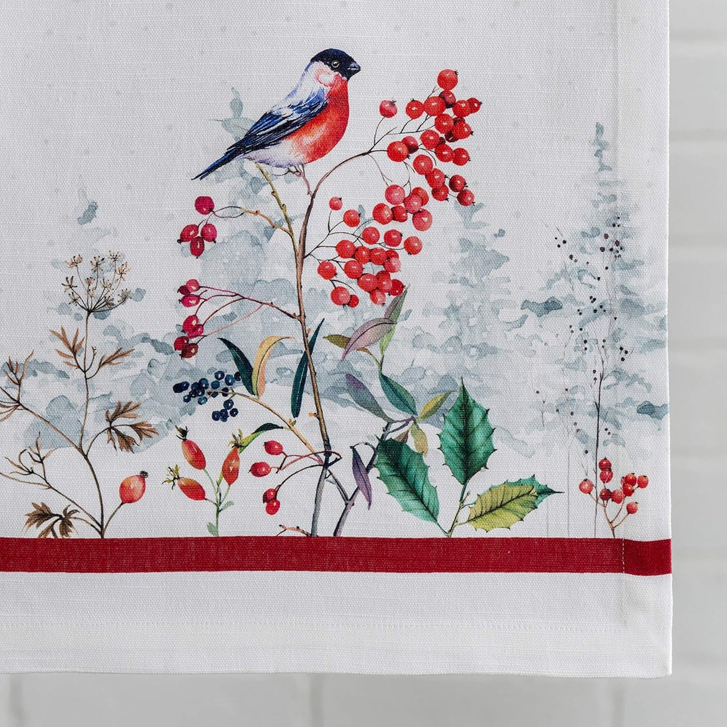 Maison d' Hermine Table Runner 100% Cotton Single Layer Table Runners 36 inches Long Decorative for Home Kitchen Dining Party Baby Shower Wedding Bridal Shower (Morzine, 14.50" x 36")