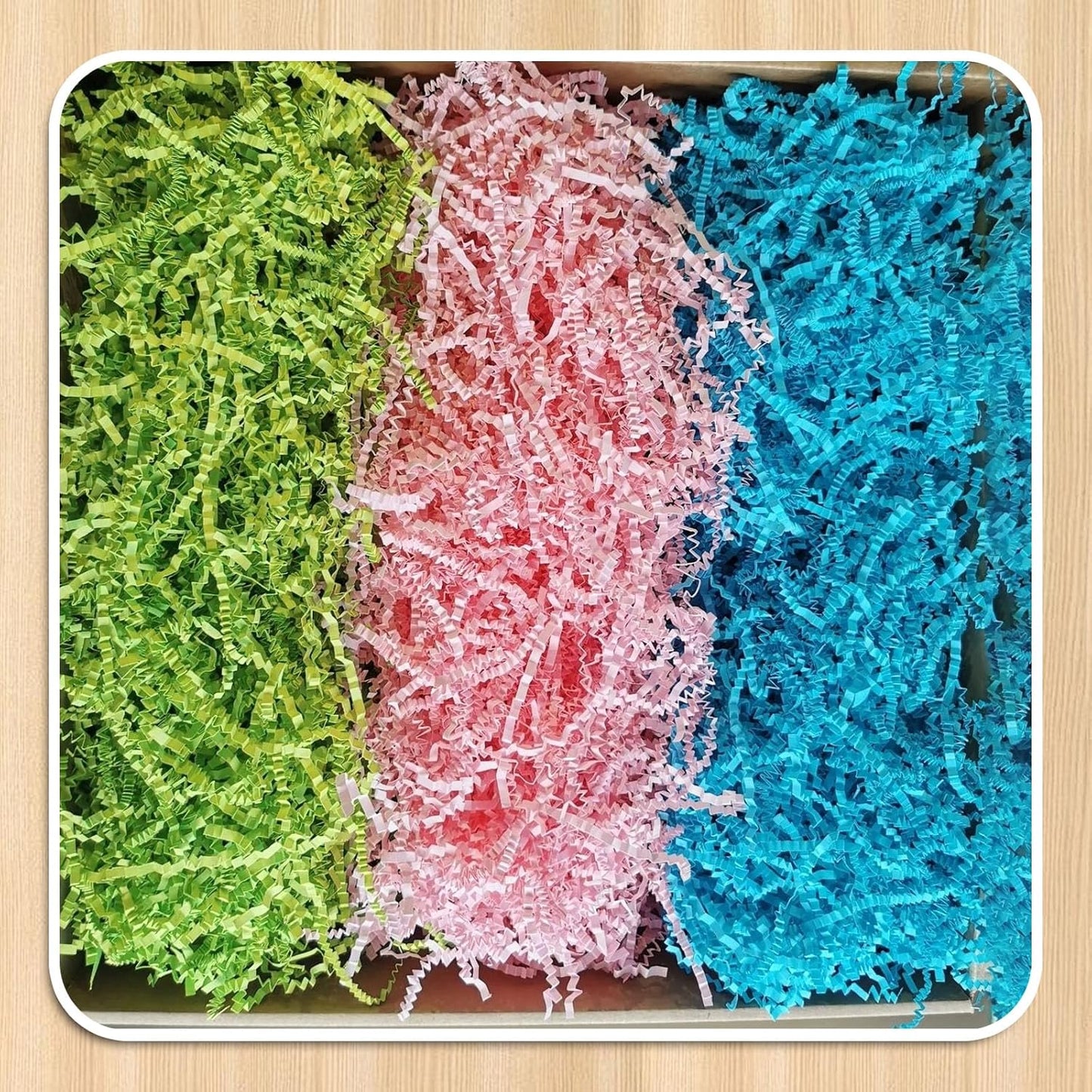 1 LB Champagne Crinkle Cut Paper Shred Filler Great for Gift Wrapping, Champagne Basket Fillers, Birthday, Gift Wrapping, Anniversary, Halloween Thanksgiving Christmas Party Decor Filling Supplies