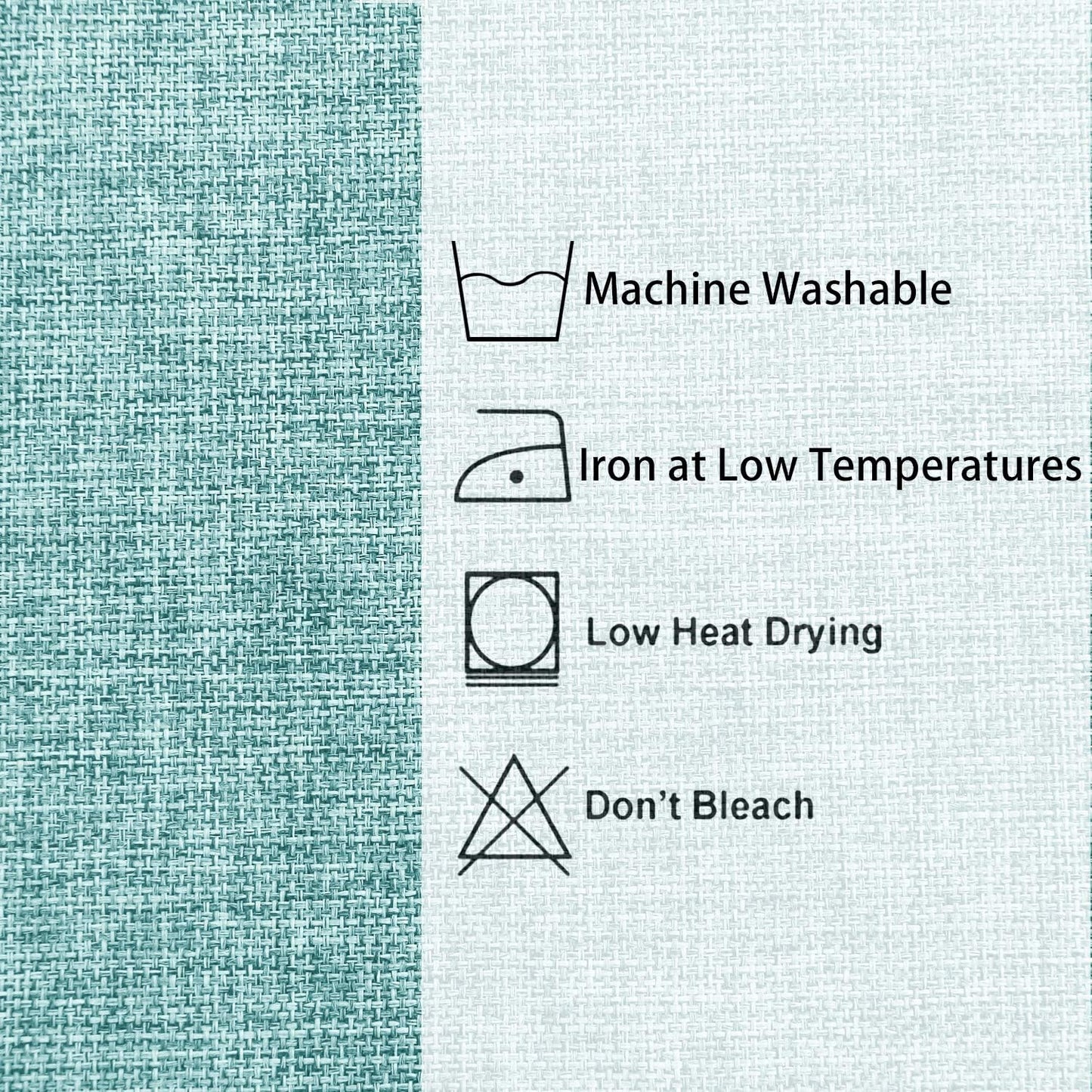 Hiasan Faux Linen Rectangle Tablecloth - Wrinkle and Stain Resistant Washable Table Cloth for Kitchen Dining Room Holiday Table Cover for Party Dinner, Aqua, 54 x 80 Inch