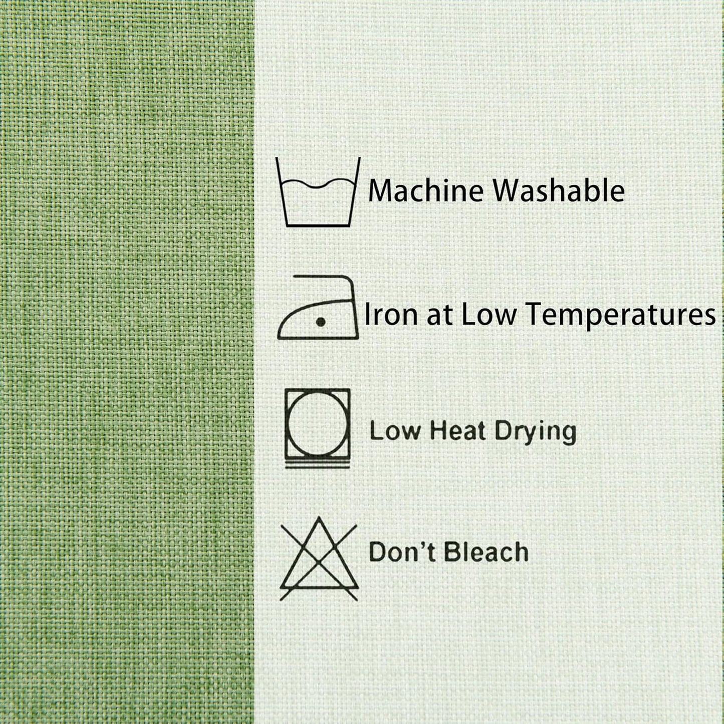 Hiasan Faux Linen Rectangle Tablecloth - Wrinkle and Stain Resistant Washable Decorative Fabric Table Cloth for Kitchen Dining Room Holiday Table Cover for Dinner, Sage Green, 54 x 108 Inch