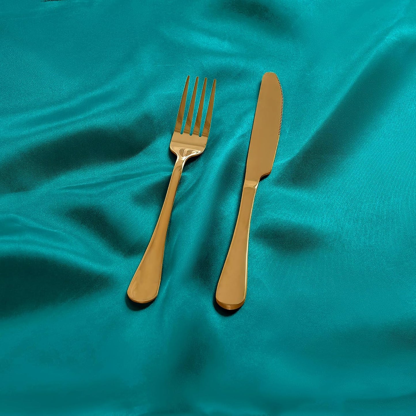 12 Pieces Teal Satin Napkins, 17" x 17" Square Table Napkins, Silky Soft Smooth Washable Napkins for Restaurant, Weddings, Dinner, Party Decoration