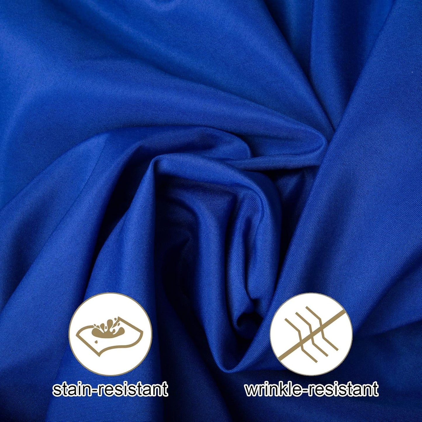 Ascoza 2pack 90x132 Inch Royal Blue Rectangular Tablecloth 8 Feet Table Cloth in Polyester Fabric for Wedding/Banquet/Restaurant/Parties