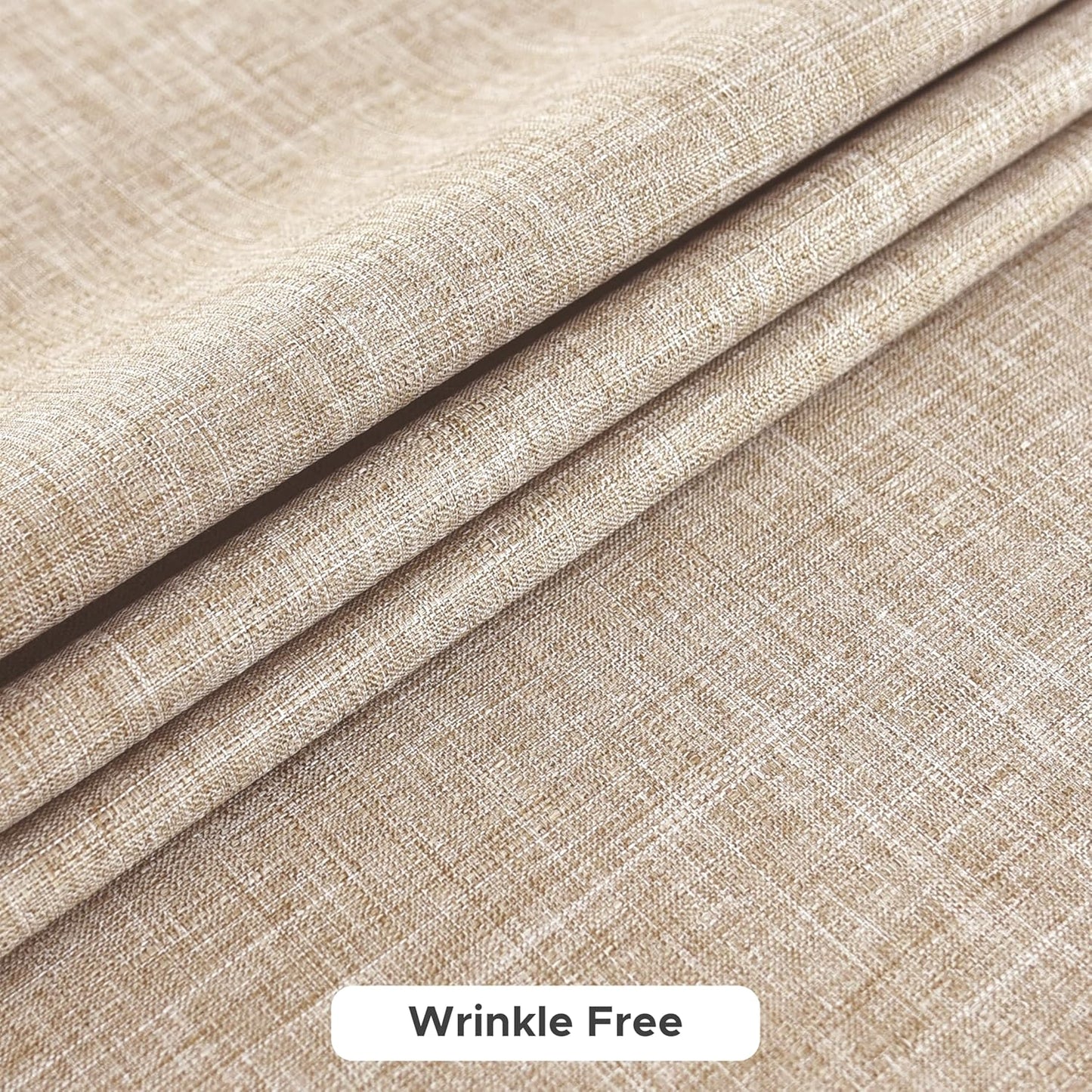 Fitable Square Table Cloth Linen Textured: Water & Stain Resistant Farmhouse Tablecloth, Washable Burlap Table Covers for Kitchen Dining Party(2 Pack, 54x54 Inch, Beige)