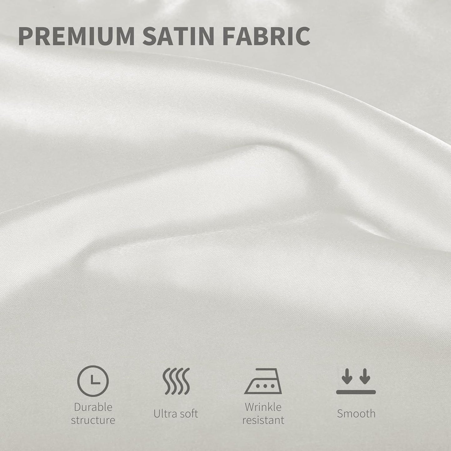 Aneco 16 Pack Square Satin Napkin Bright Silk Table Napkin Soft Smooth Fabric Table Napkin for Wedding Banquet Party Decoration, Grey, 20 x 20 Inch