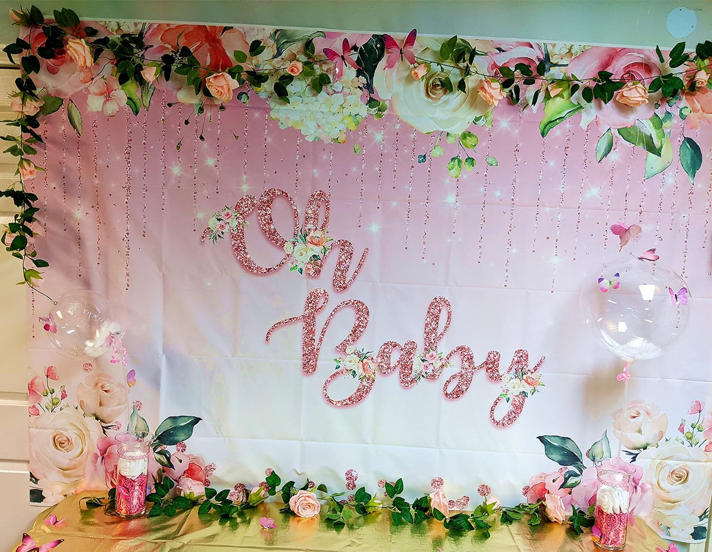 UKELER 2 Pack Artificial Flower Garland Rose Floral Vines Artificial Flowers Hanging Rose Flower Plants for Garden Craft Home Decor, Orange