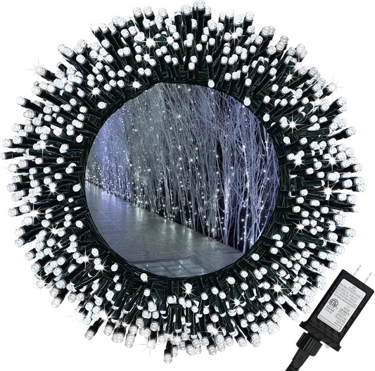 100 LED Christmas String Lights, 39FT Indoor Lights Plug-in with 8 Modes & Timer & Memory Function, Waterproof Christmas Lights Outdoor for Holiday Party Christmas Tree Decor