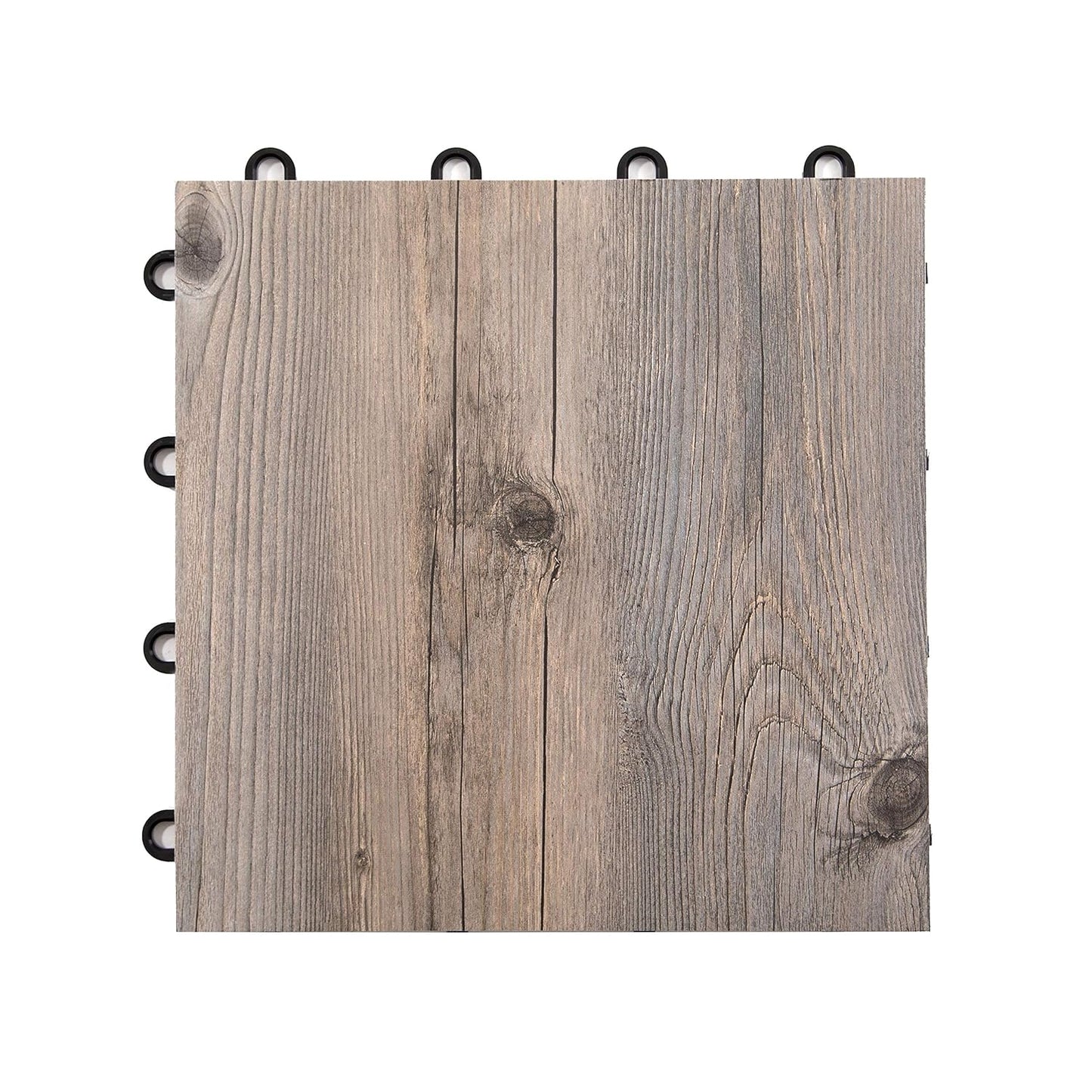 IncStores 3/8" Thick Snap Together Dance Flooring | 12"x12" Printed Vinyl Dance Floor for Practice & Performance | Barnwood | 9 Tile Pack