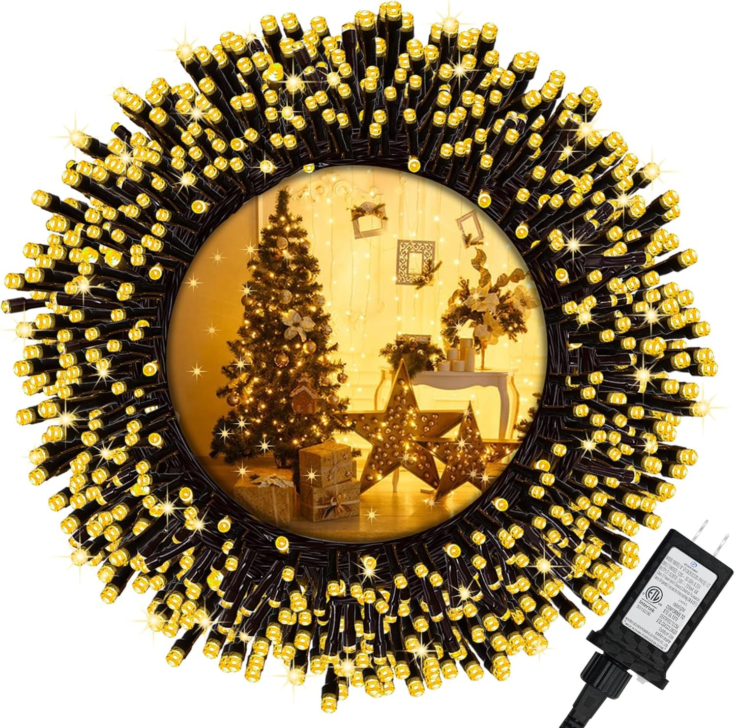 200 LED Christmas String Lights, 72FT Indoor Lights Plug-in with 8 Modes & Timer & Memory Function, Waterproof Christmas Lights Outdoor for Holiday Party Christmas Tree Decor