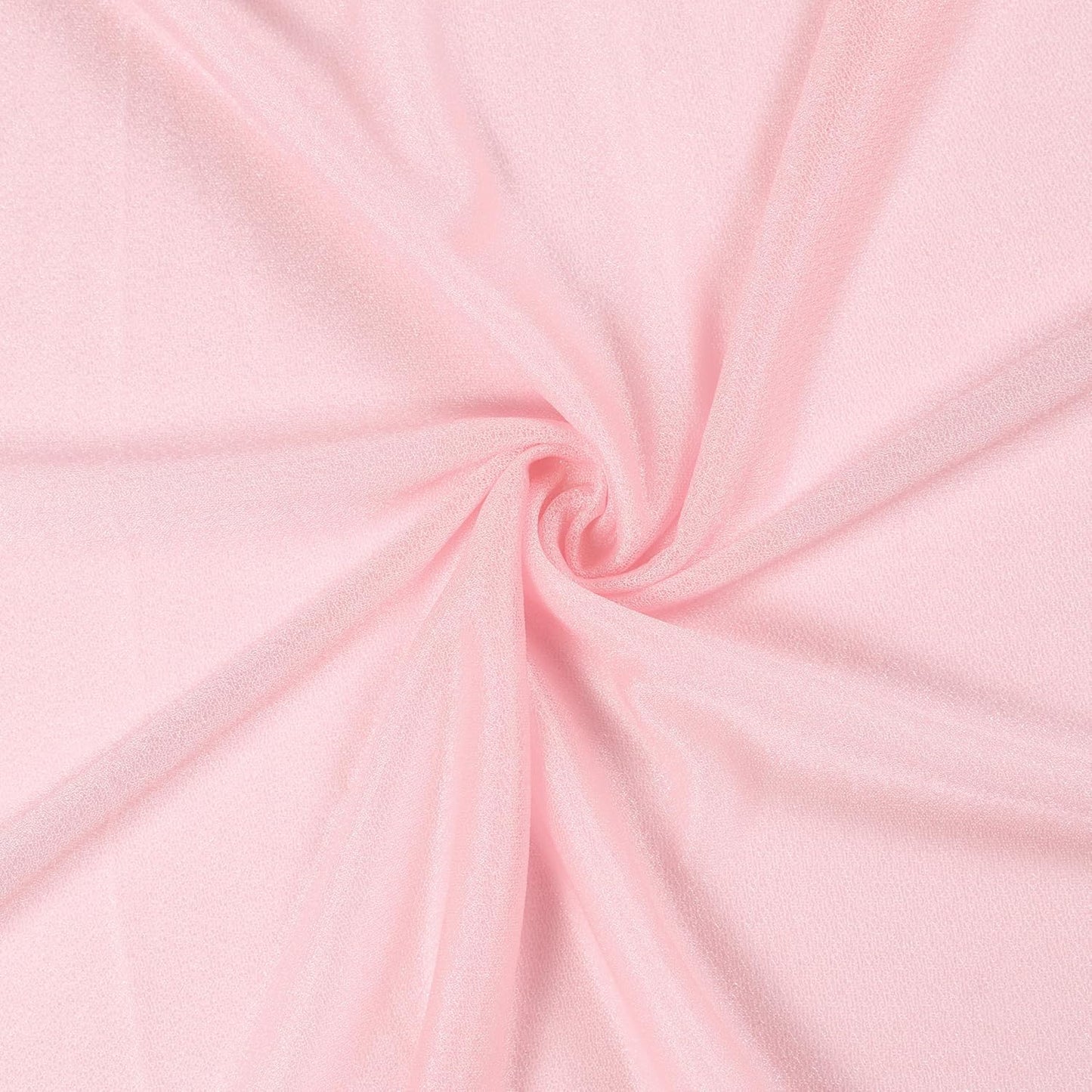 VDS Pack of 1 Panel (30 Inch X 100 Feet) Wedding Arch Draping Fabric Sheer Chiffon Fabric Drapery for Wedding Ceremony Reception Swag Backdrop Canopy Chuppah ARBO Altars Decoration (Blush Pink)