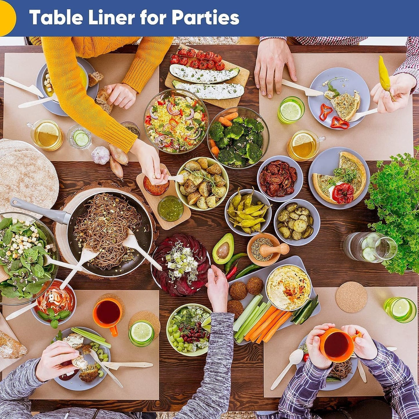 Vanhench 36"x 2400" (200') Large Brown Wrapping Easel Paper Roll, Bulletin Board Paper, Art Packing Moving Shipping Poster Supplies, Floor Covering Crafting Drawing Table Runner 70GSM 55LB