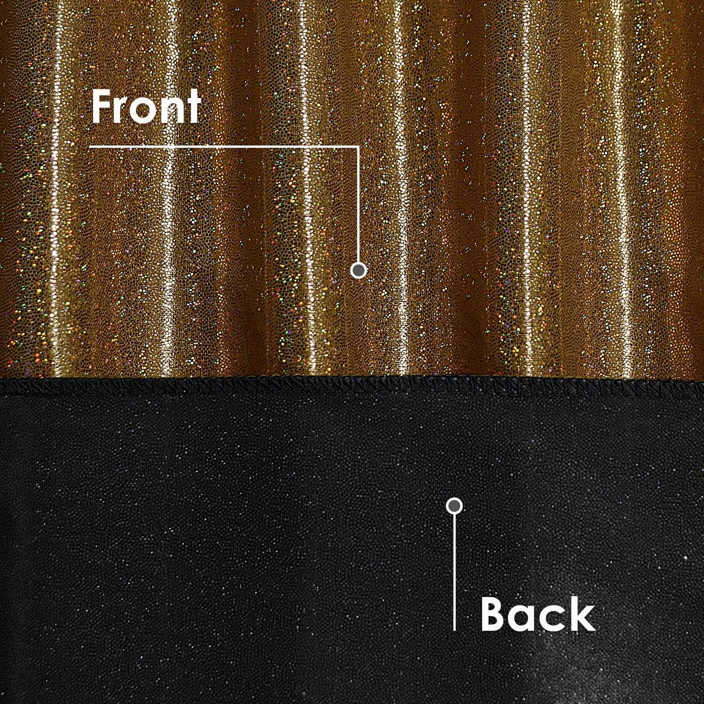 Fitable Black&Gold Sequin Tablecloth for Parties 60x120 Inch - Sparkle Glitter Table Cloth Laser Rectangle Overlay for Wedding Baby Shower Ceremony Birthday Holiday Banquet