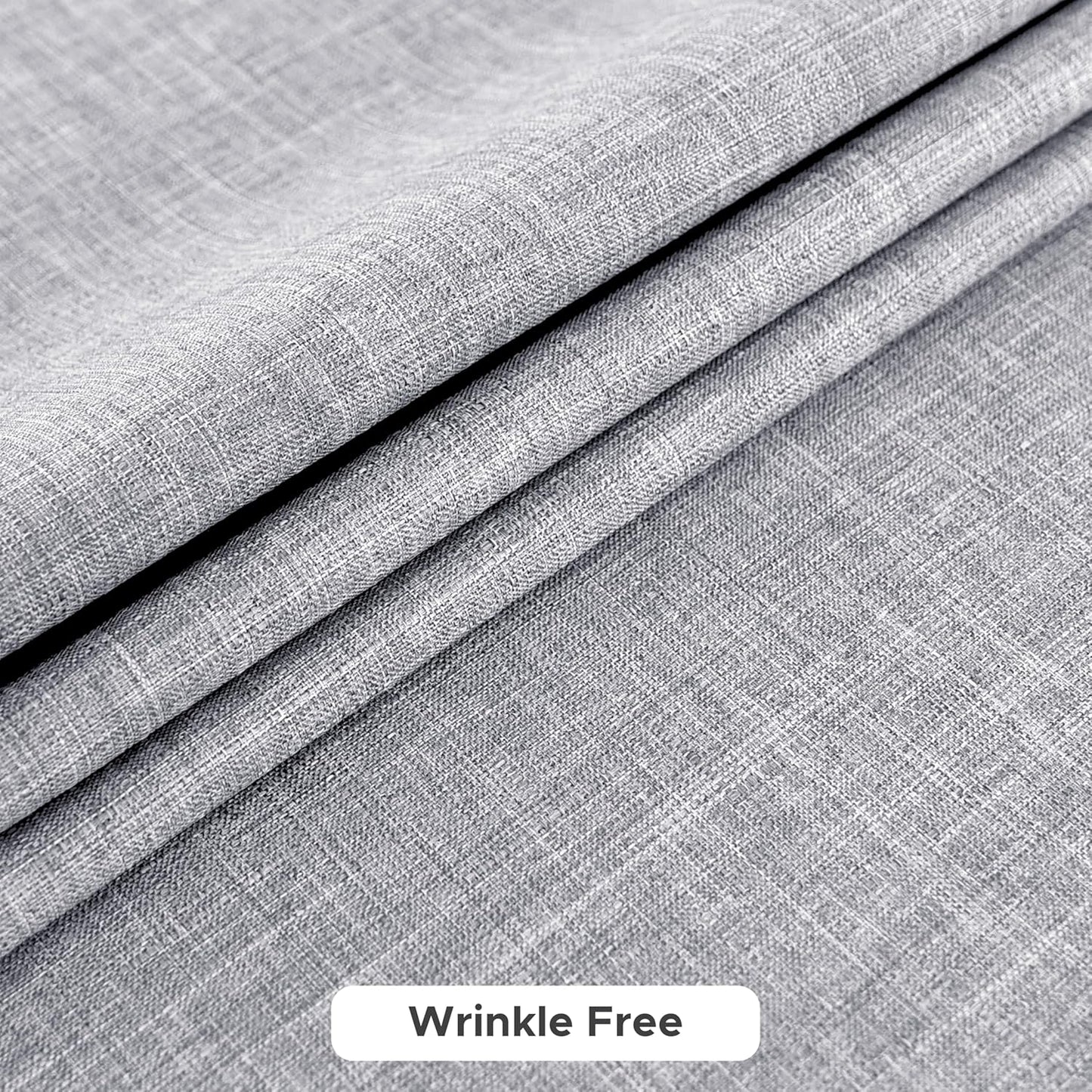 Fitable Faux Linen Tablecloths for Rectangle Tables: Water & Stain Resistant Farmhouse Table Cloth, Washable Burlap Textured Table Covers for Kitchen Dining Party(2 Pack, 60x84 Inch, Light Grey)