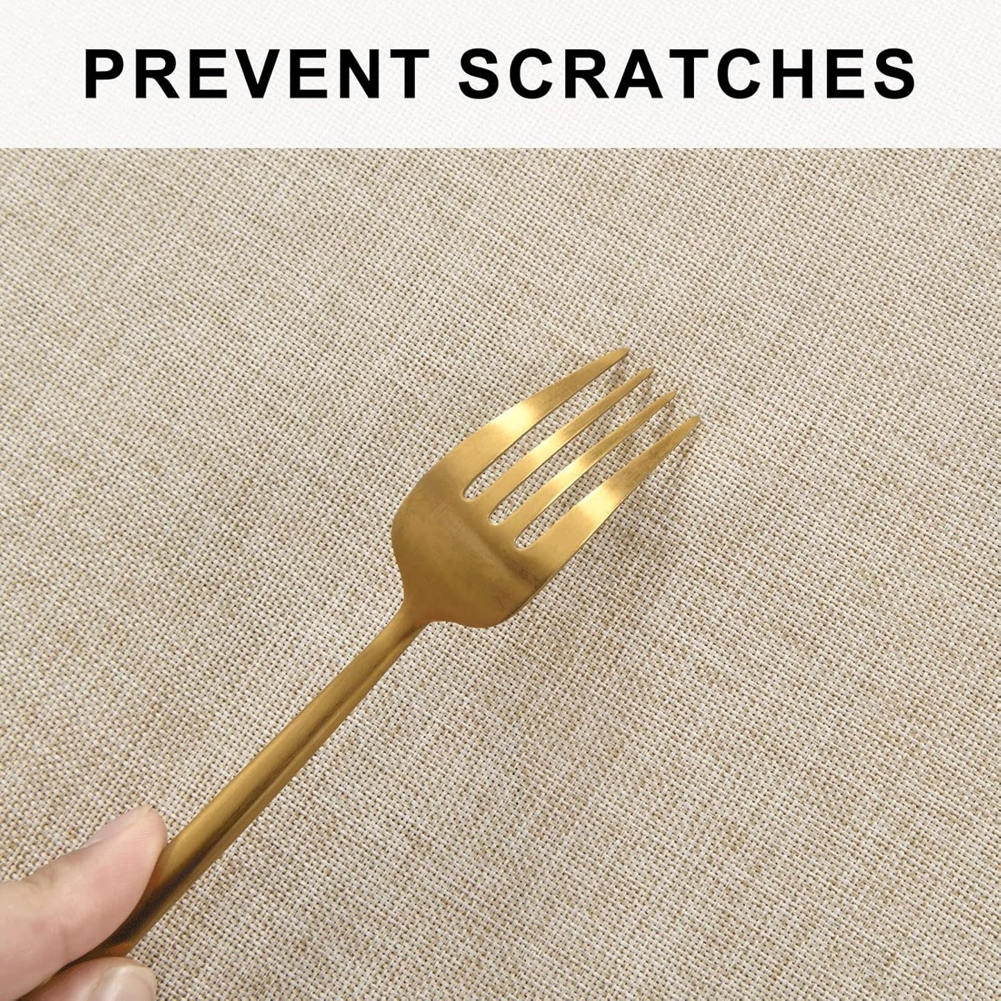 Hiasan Round Linen Tablecloth 50 Inch - Wrinkle and Stain Resistant Washable Polyester Fabric Table Cloth for Dining Room Kitchen Party, Beige