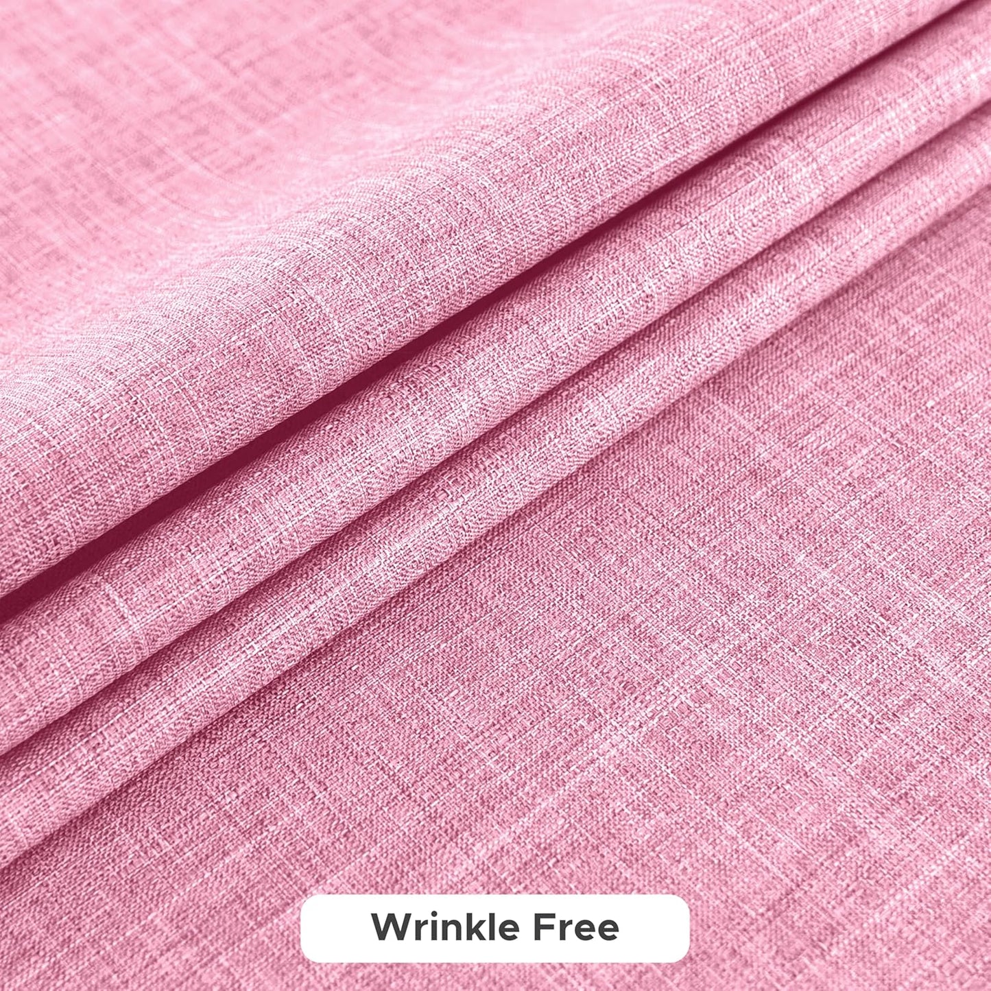 Fitable Square Table Cloth Linen Textured: Water & Stain Resistant Farmhouse Tablecloth, Washable Burlap Table Covers for Kitchen Dining Party(2 Pack, 54x54 Inch, Pink)