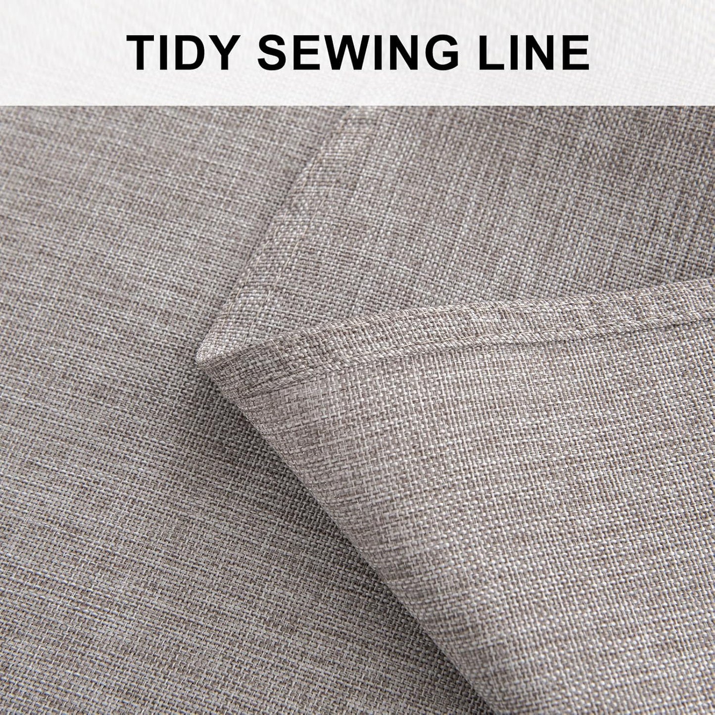 Hiasan Round Linen Tablecloth 50 Inch - Wrinkle and Stain Resistant Washable Polyester Fabric Table Cloth for Dining Room Kitchen Party, Stone