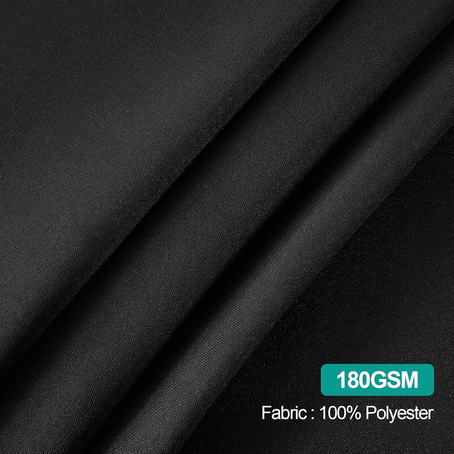 EMART Round Tablecloth Black (6 Pack) 120 inch Circular Polyester Table Cover for Wedding Decor, Birthday Party, Banquet and Formal Events