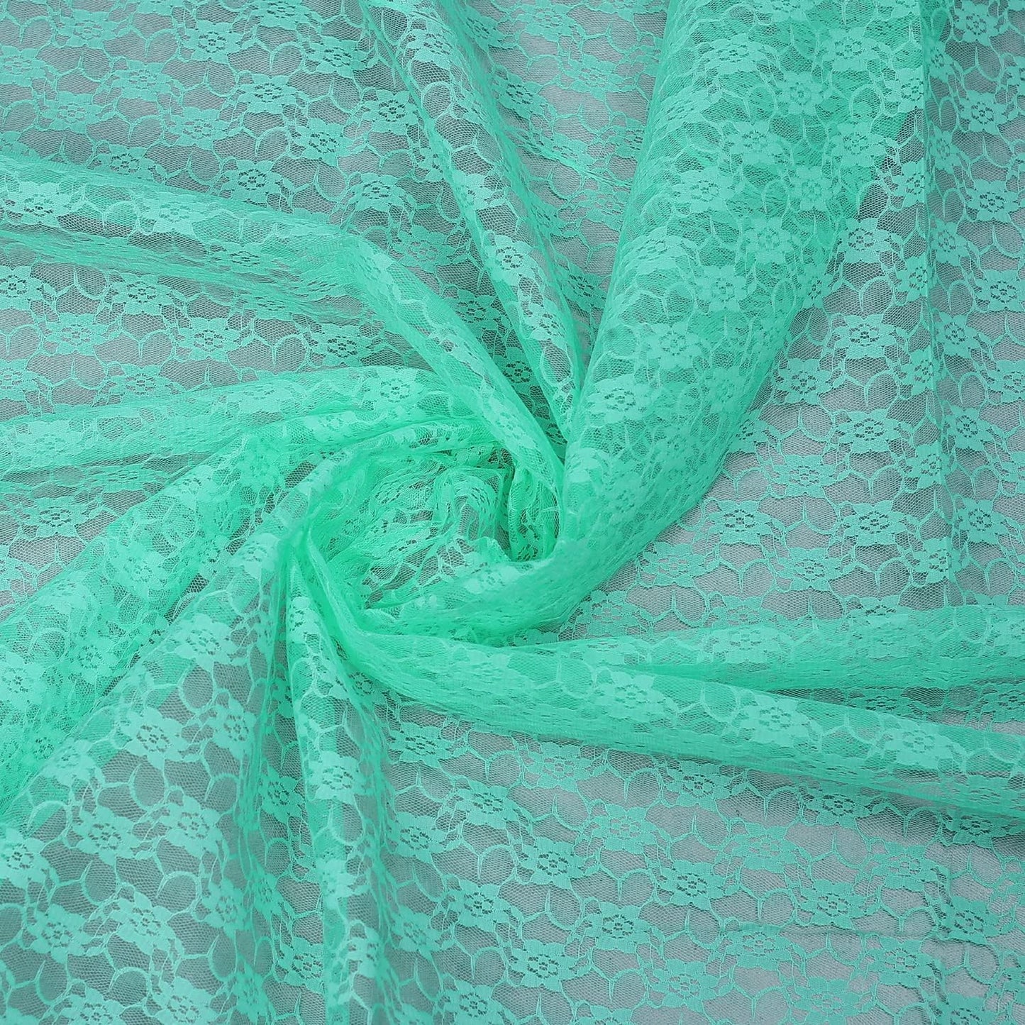 MDS Pack of 15 Wedding 12 x 108 inches Lace Table Runner for Wedding, Decorations for Birthday Parties, Banquets, Graduations, Engagements, and Runners fit Rectangle, Round Table- Mint